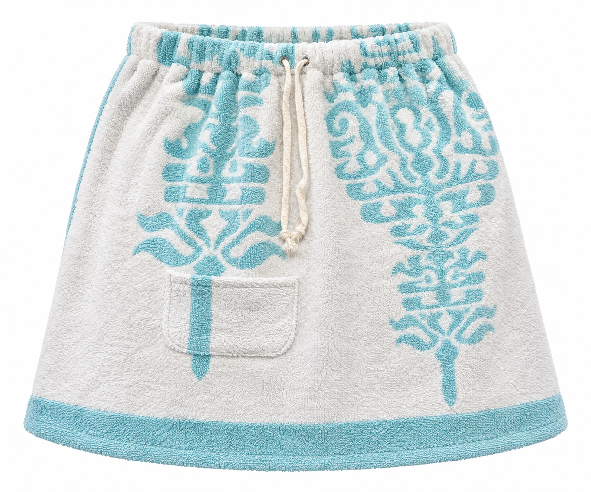 Upcycled Towelling Skirt - Sz Medium (10-12)