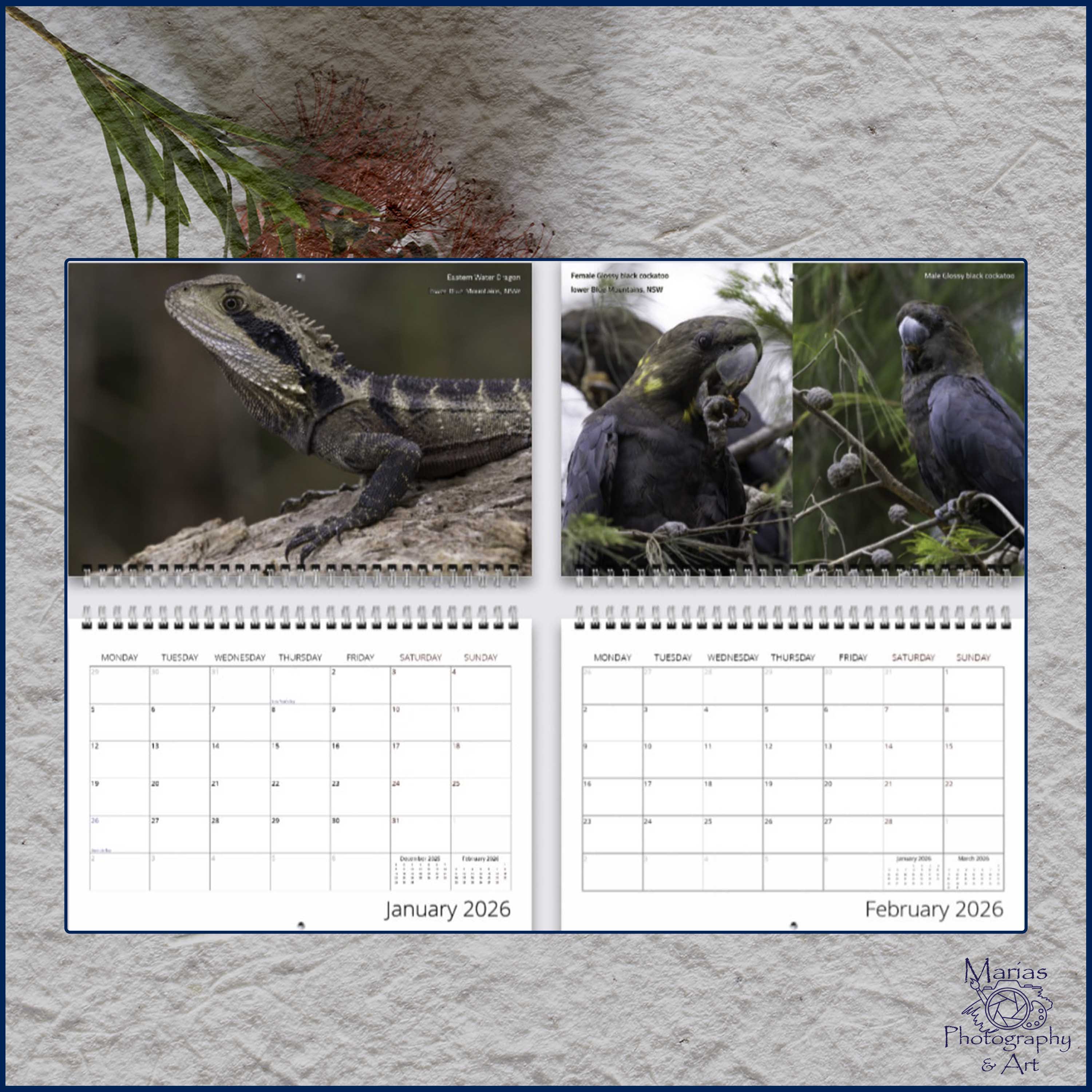 Unique Australia 2026 - A4 photographic calendar