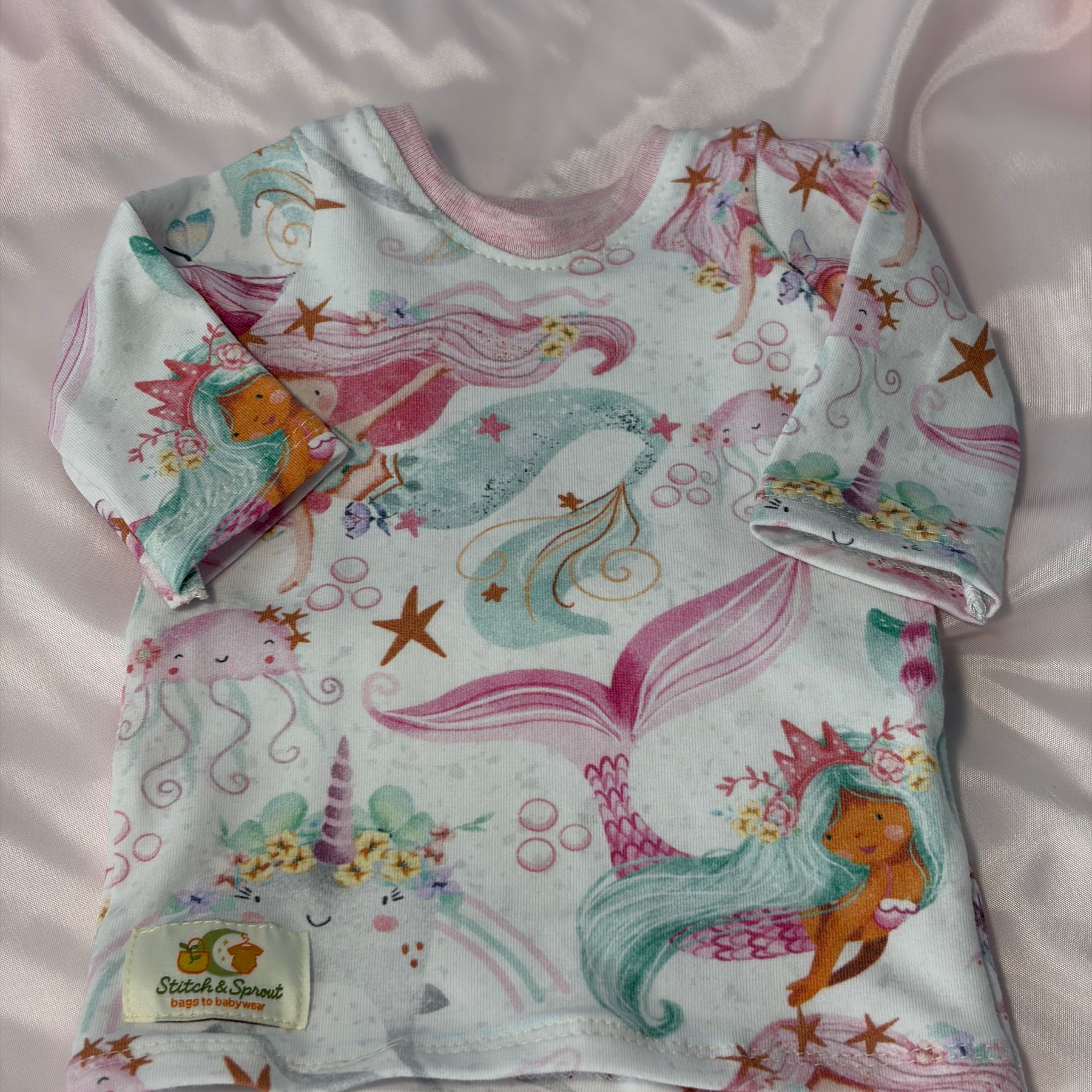 Littlest Mermaid All in one Leggings with Long Sleeve Tee