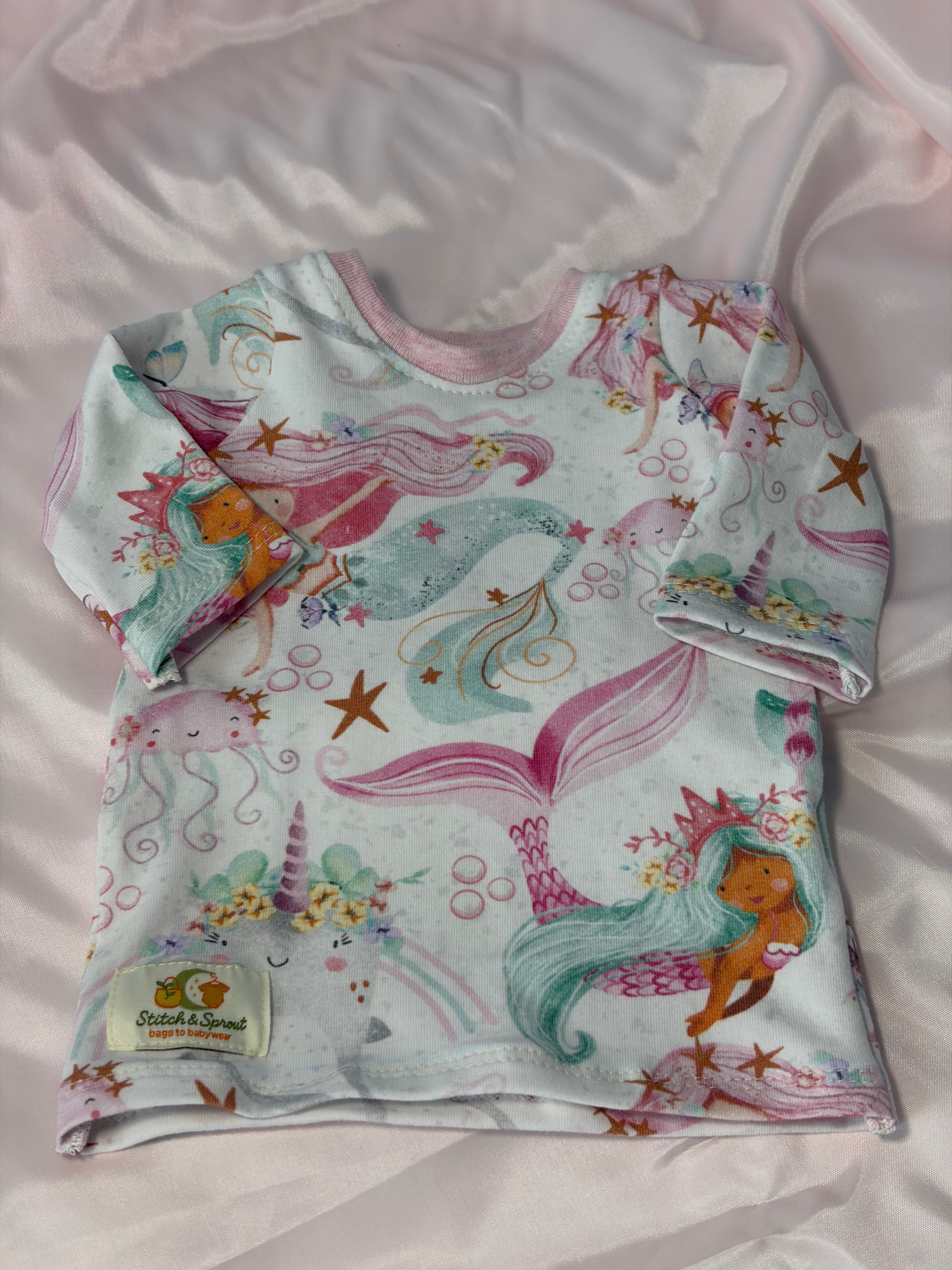 Littlest Mermaid All in one Leggings with Long Sleeve Tee