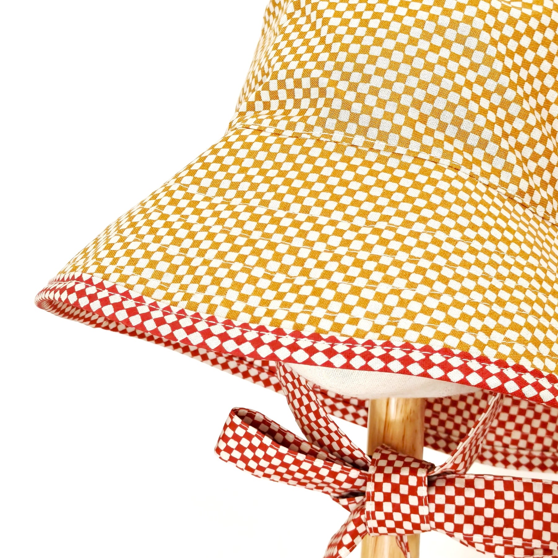Kids Summer Reversible Sun, Gingham Kids Sun Hat