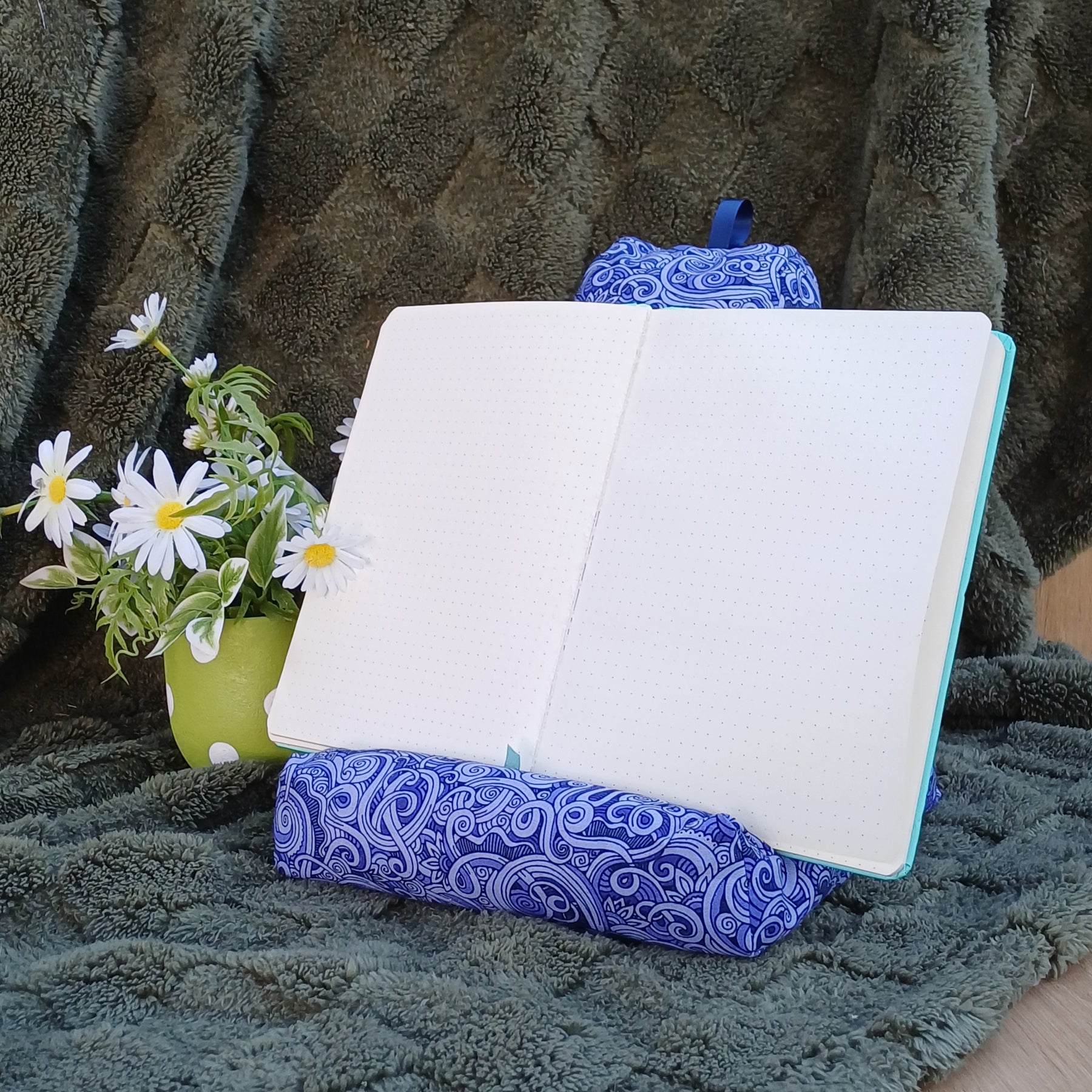 Purple Swirl Design Pillow to suit Book and Tablet