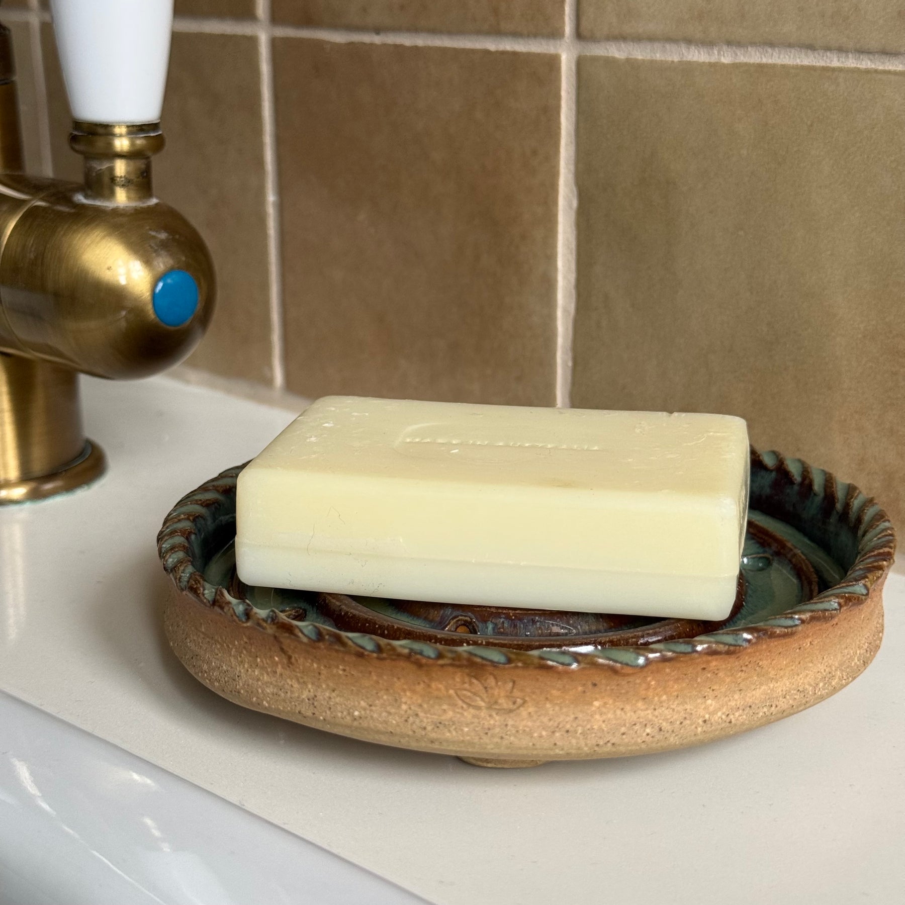 Handmade Ceramic Soap Dish | Footed Soap & Shampoo Bar Holder