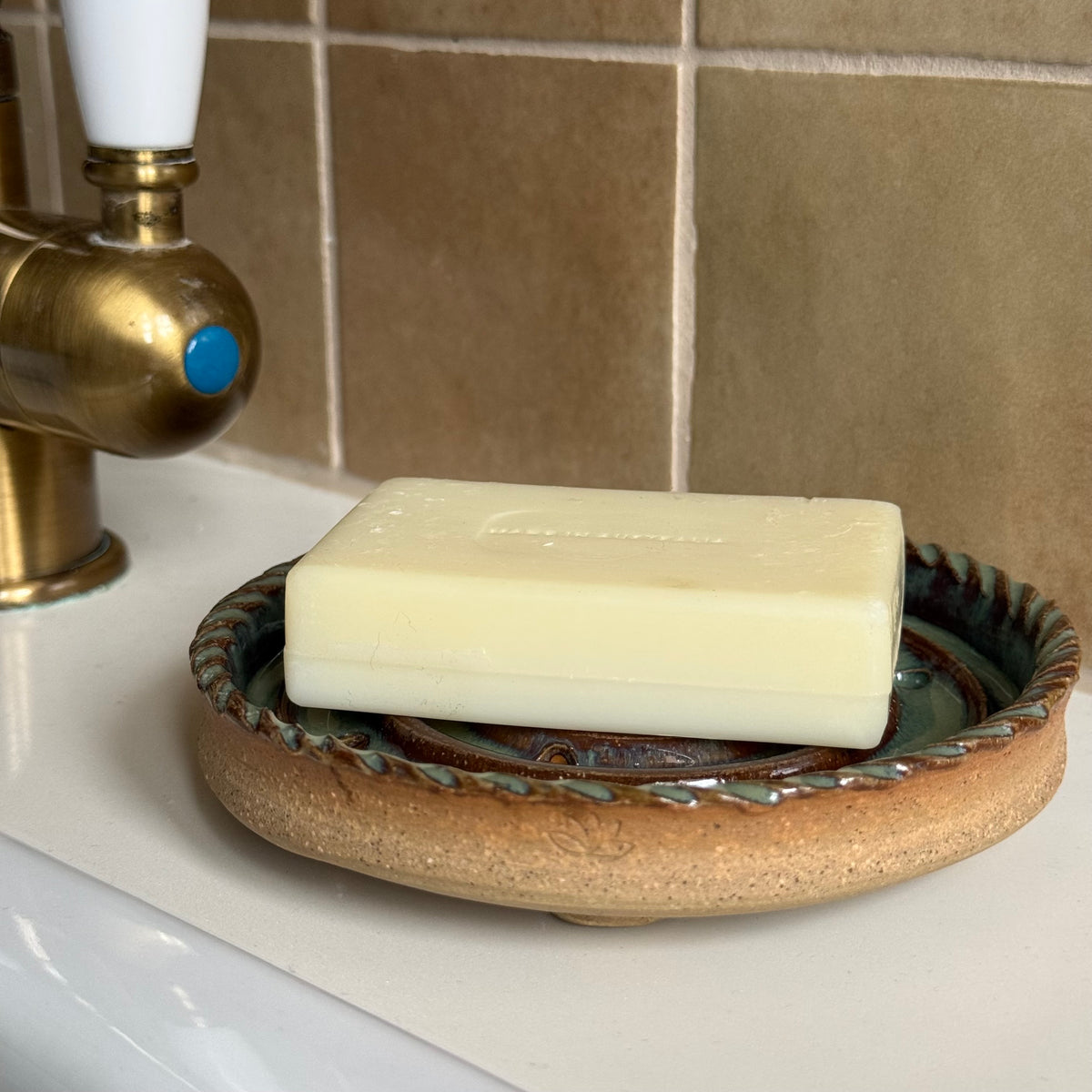 Handmade Ceramic Soap Dish | Footed Soap & Shampoo Bar Holder