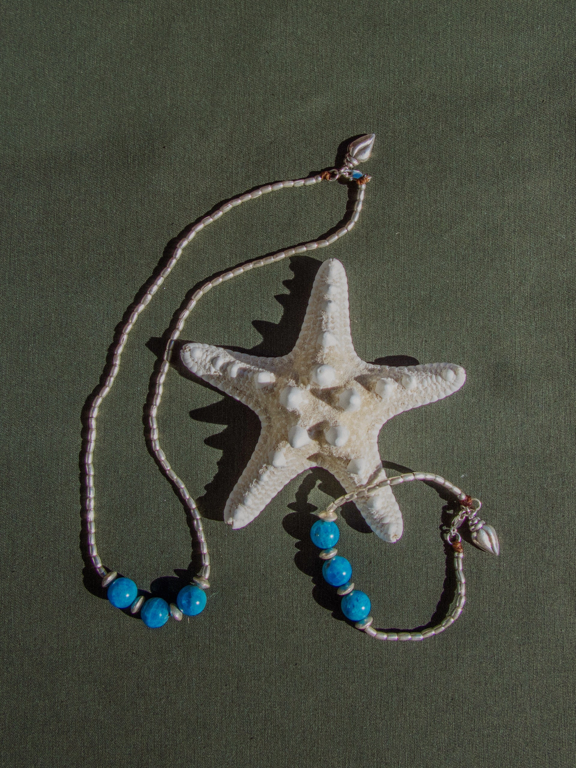 Seafoam Necklace and Bracelet Set