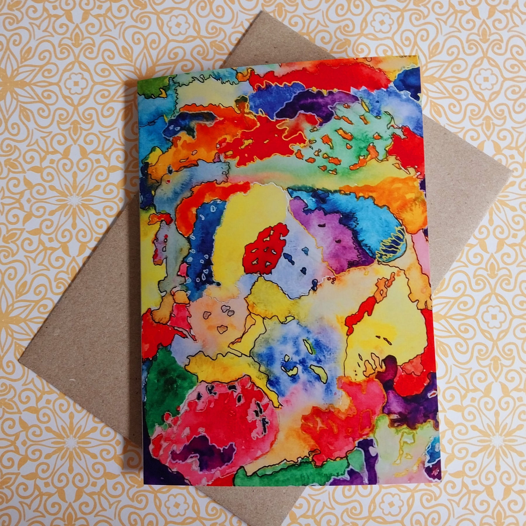 Clouds in Colour Blank Greeting Card