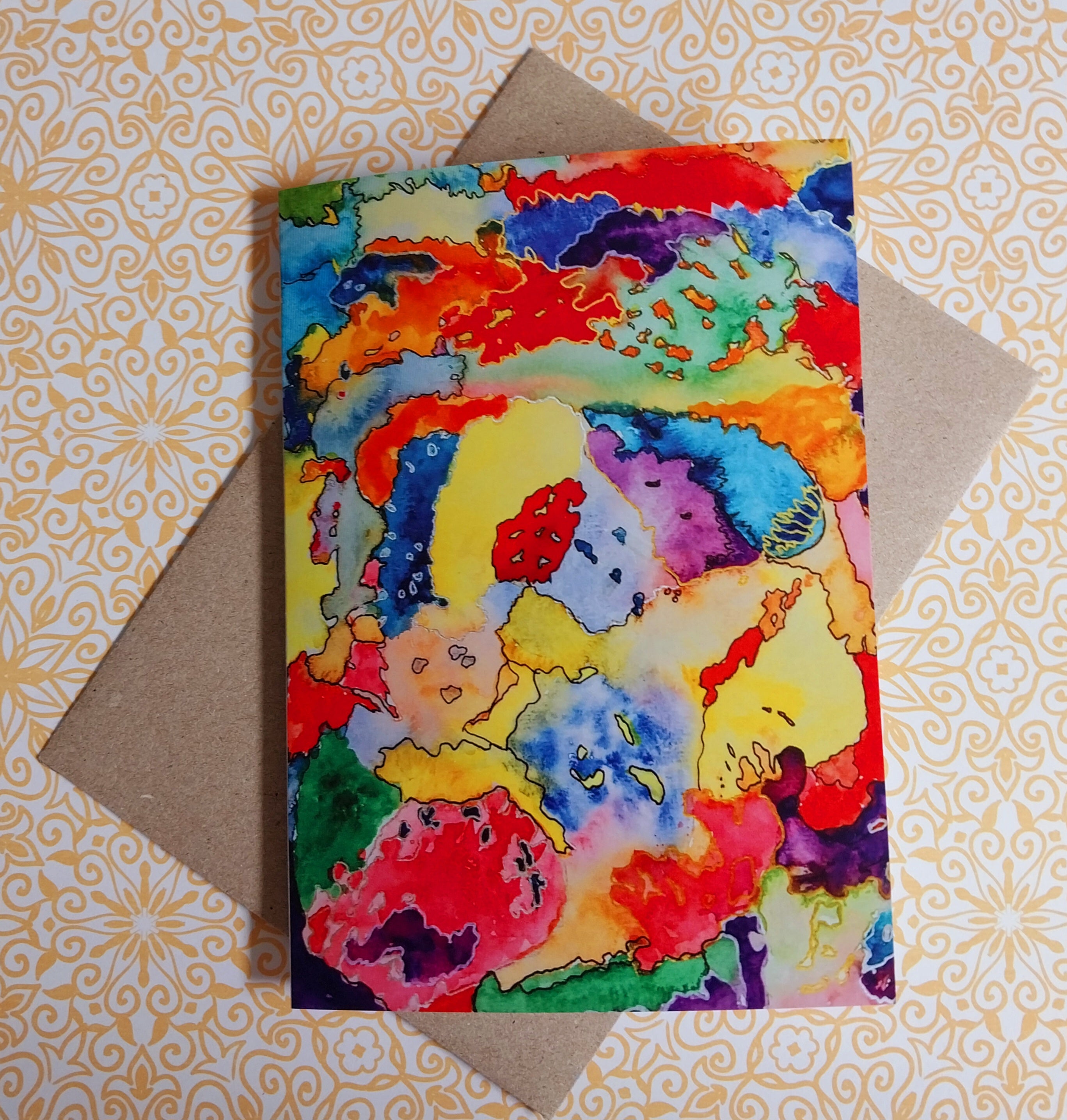 Clouds in Colour Blank Greeting Card