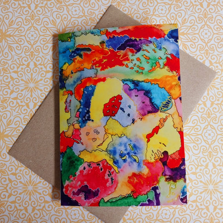 Clouds in Colour Blank Greeting Card