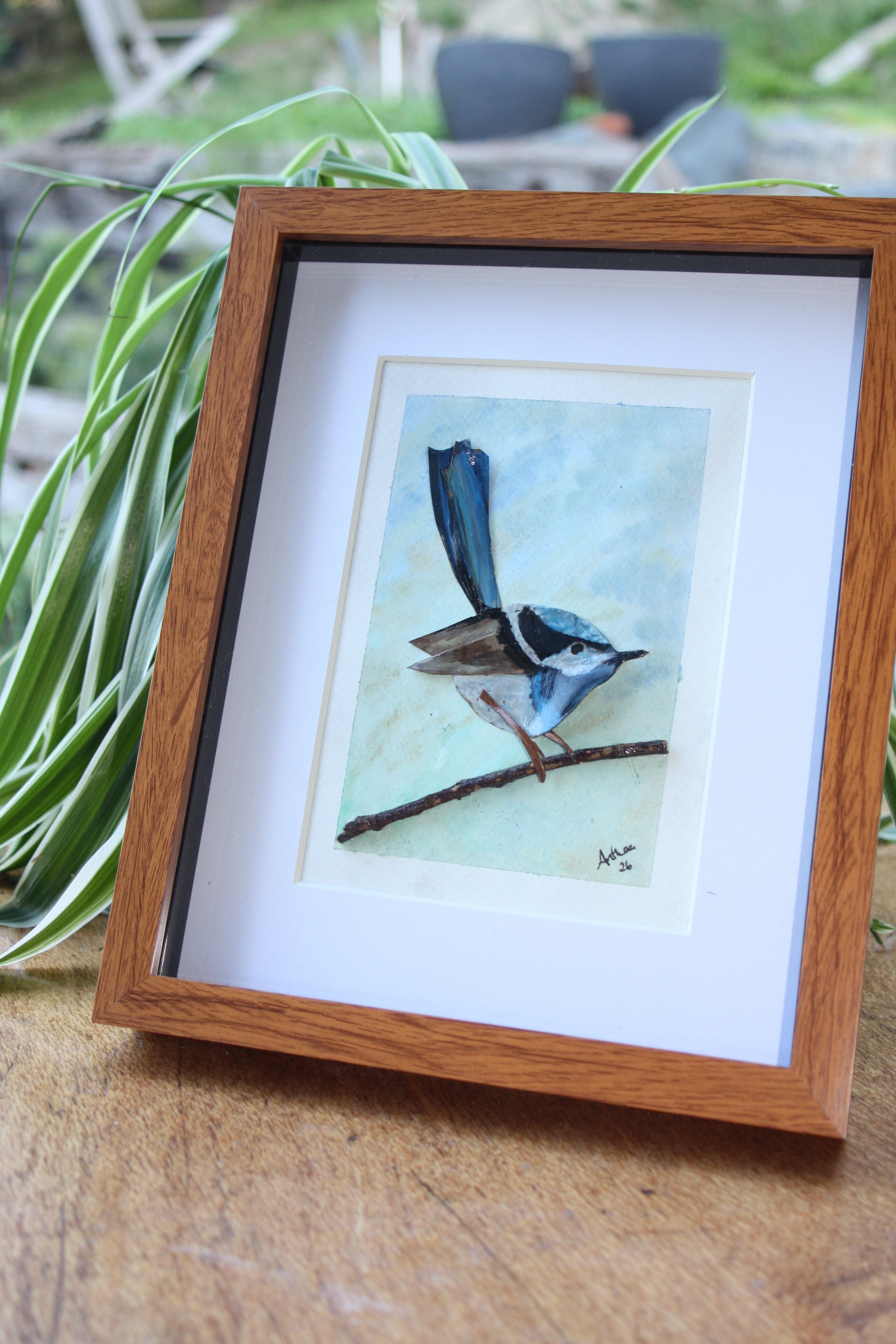 Male Fairy Blue Wren Original Artwork