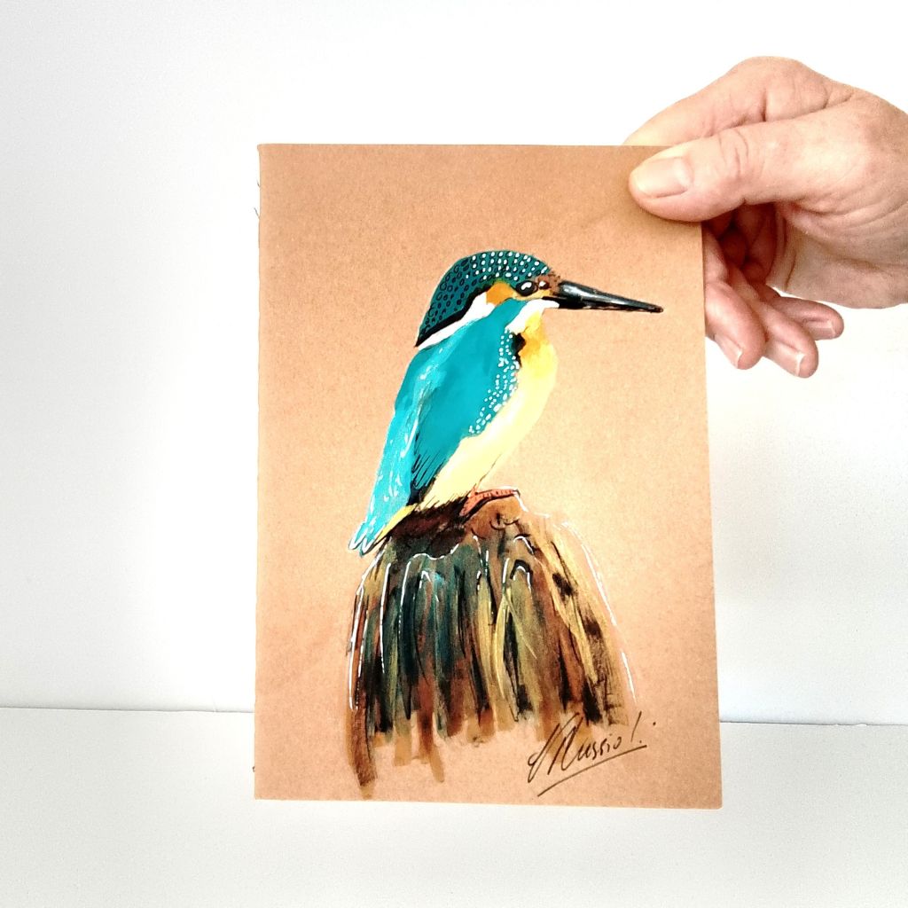 Handpainted Notebooks - Birds. Toadstool. A5. Blank