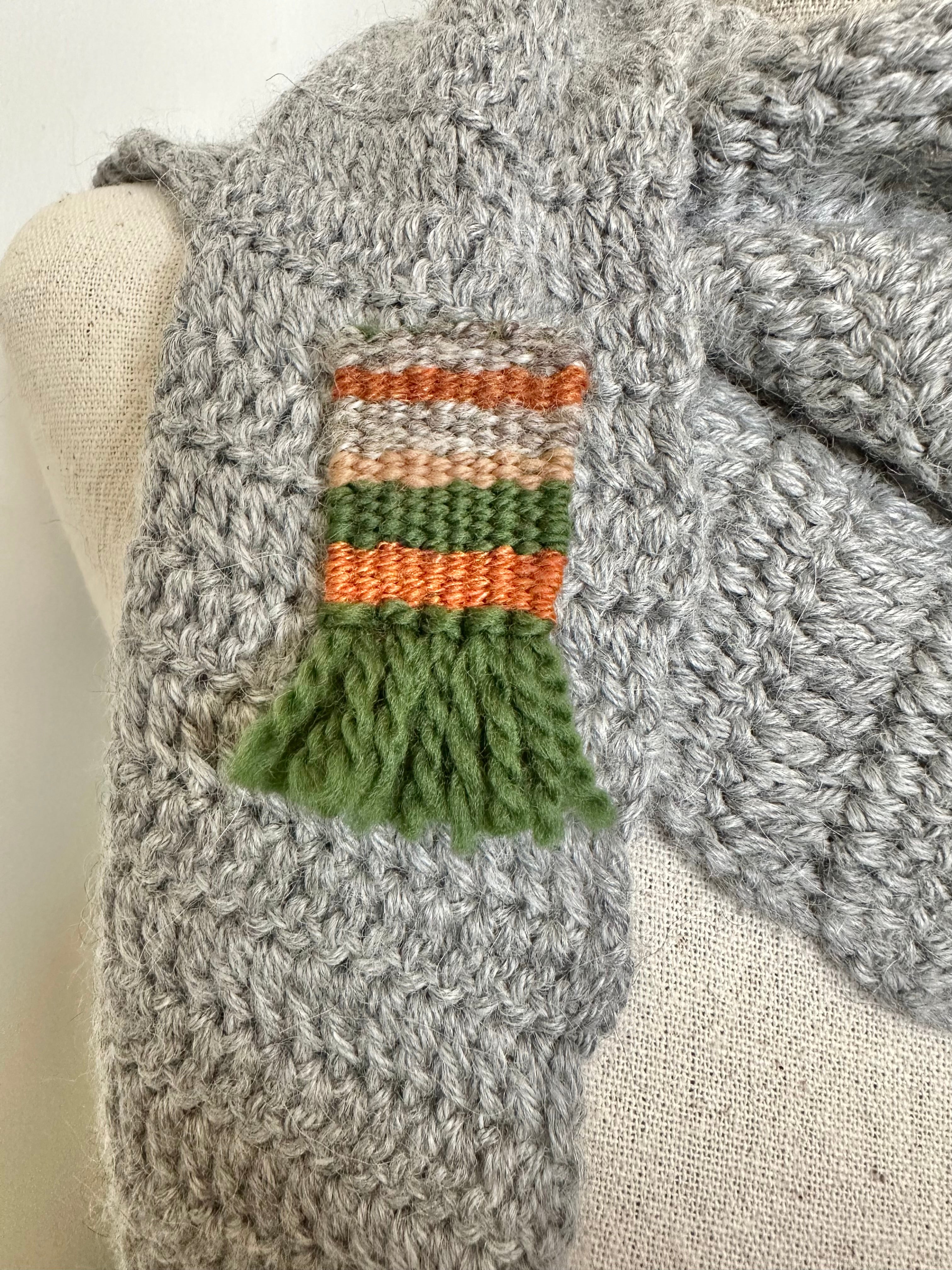 Handwoven Brooches or Shawl Pins