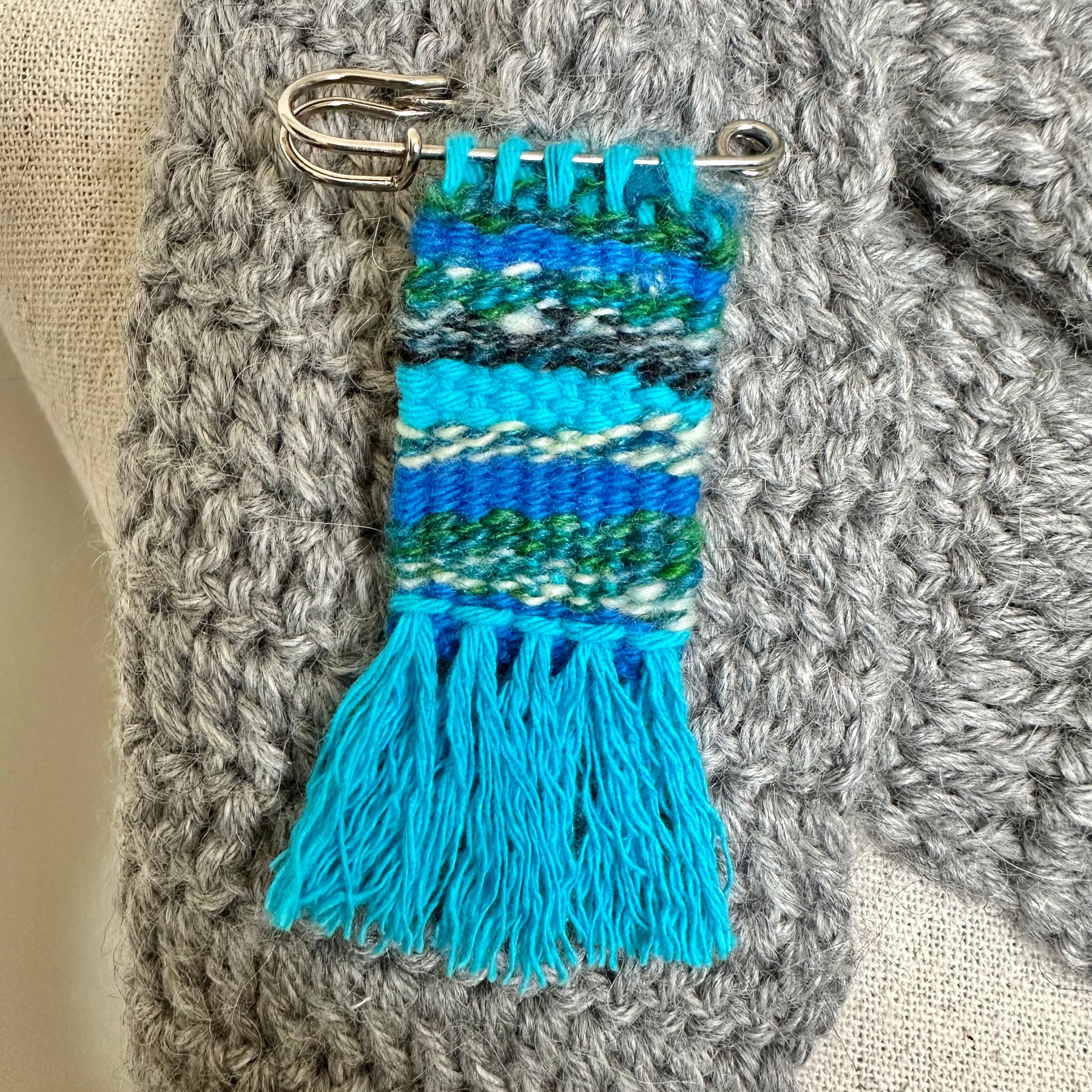 Handwoven Brooches or Shawl Pins