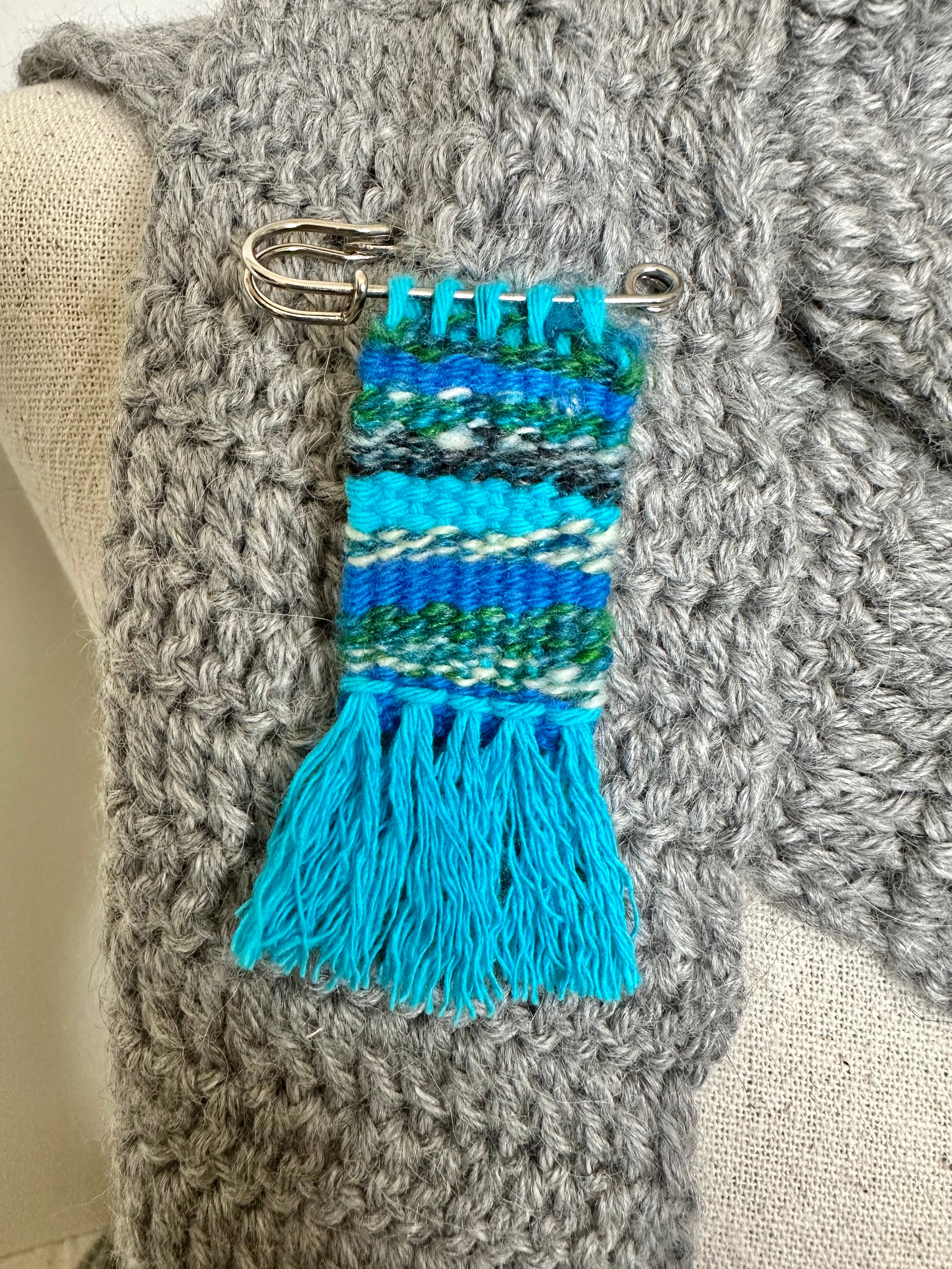 Handwoven Brooches or Shawl Pins