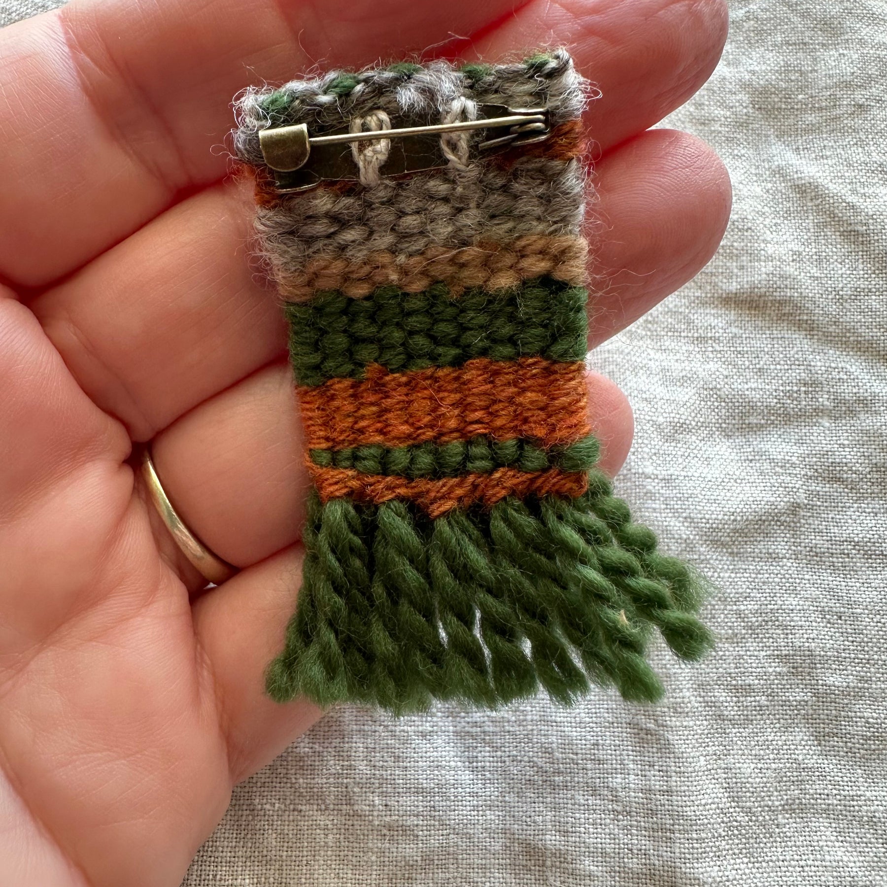 Handwoven Brooches or Shawl Pins