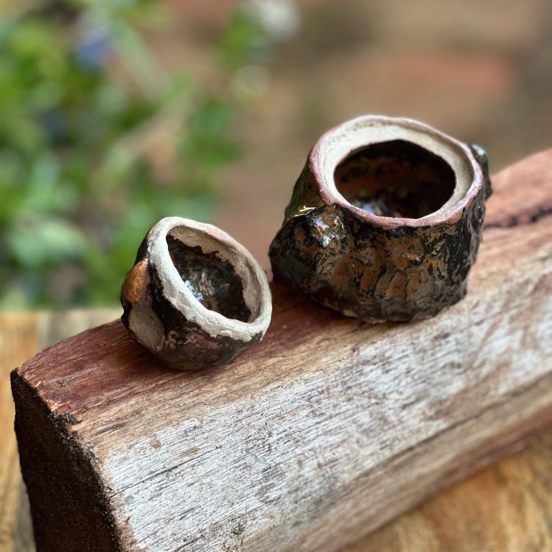 Golden Sapwood Owl Pot | Handmade Stoneware Owl with Lid