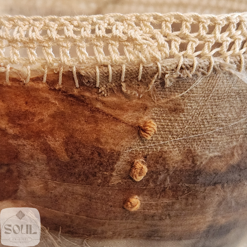 Textile Art Bowl – Natural & Earthy (1)