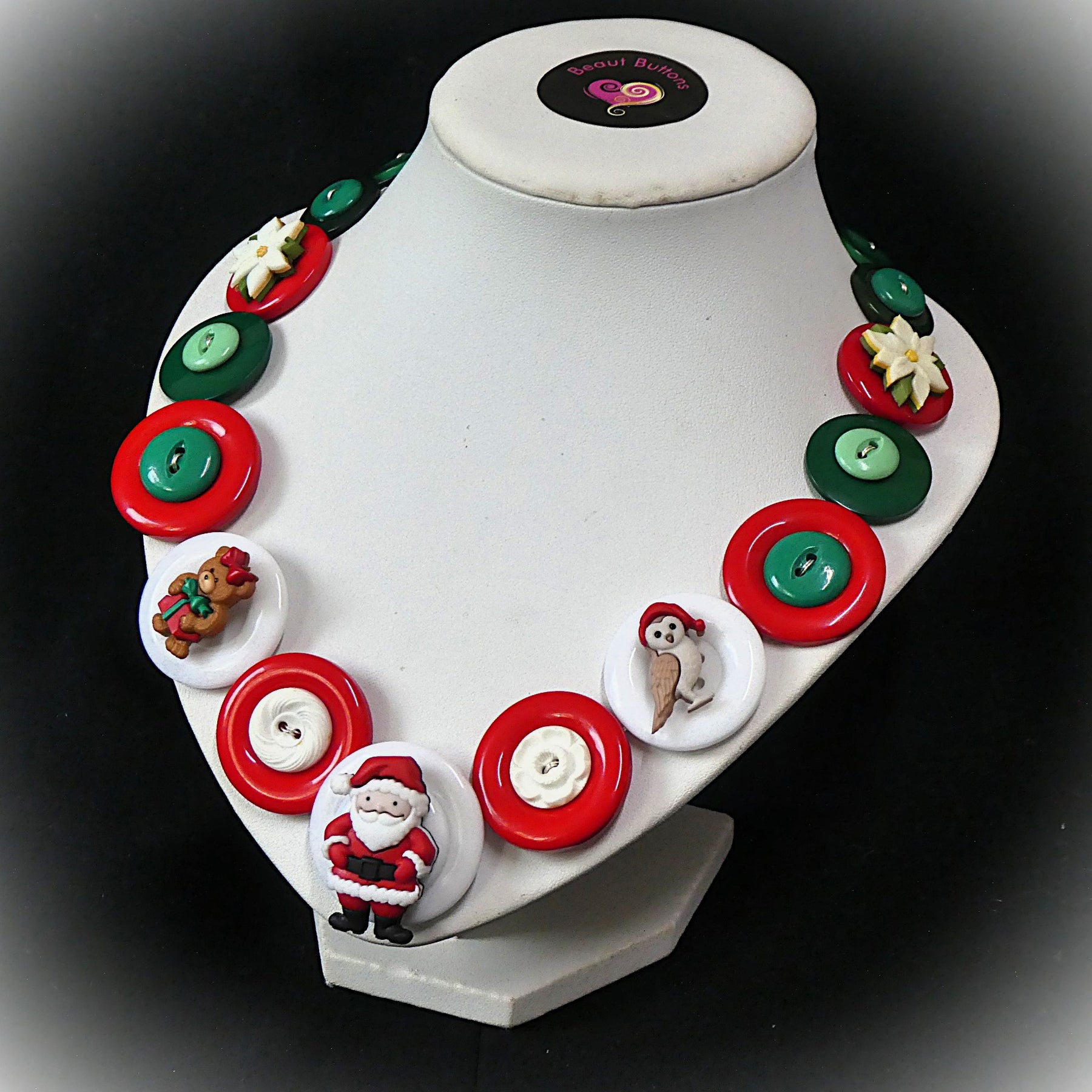 Christmas necklace - Santa and Friends