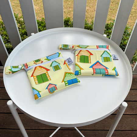 READY MADE Water-resistant wet bags - Sydney Beaches Beach Huts (The Digi Dame Graphic Designer)