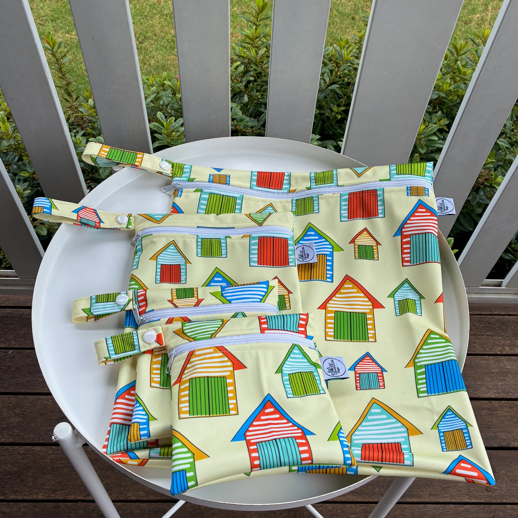 PRE-ORDER Water-resistant wet bags - Sydney Beaches Beach Huts (The Digi Dame Graphic Designer)