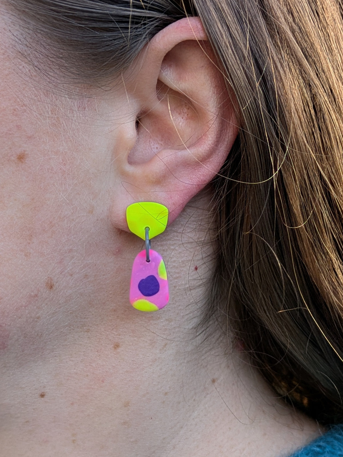 Pillar Stud Dangle Earrings