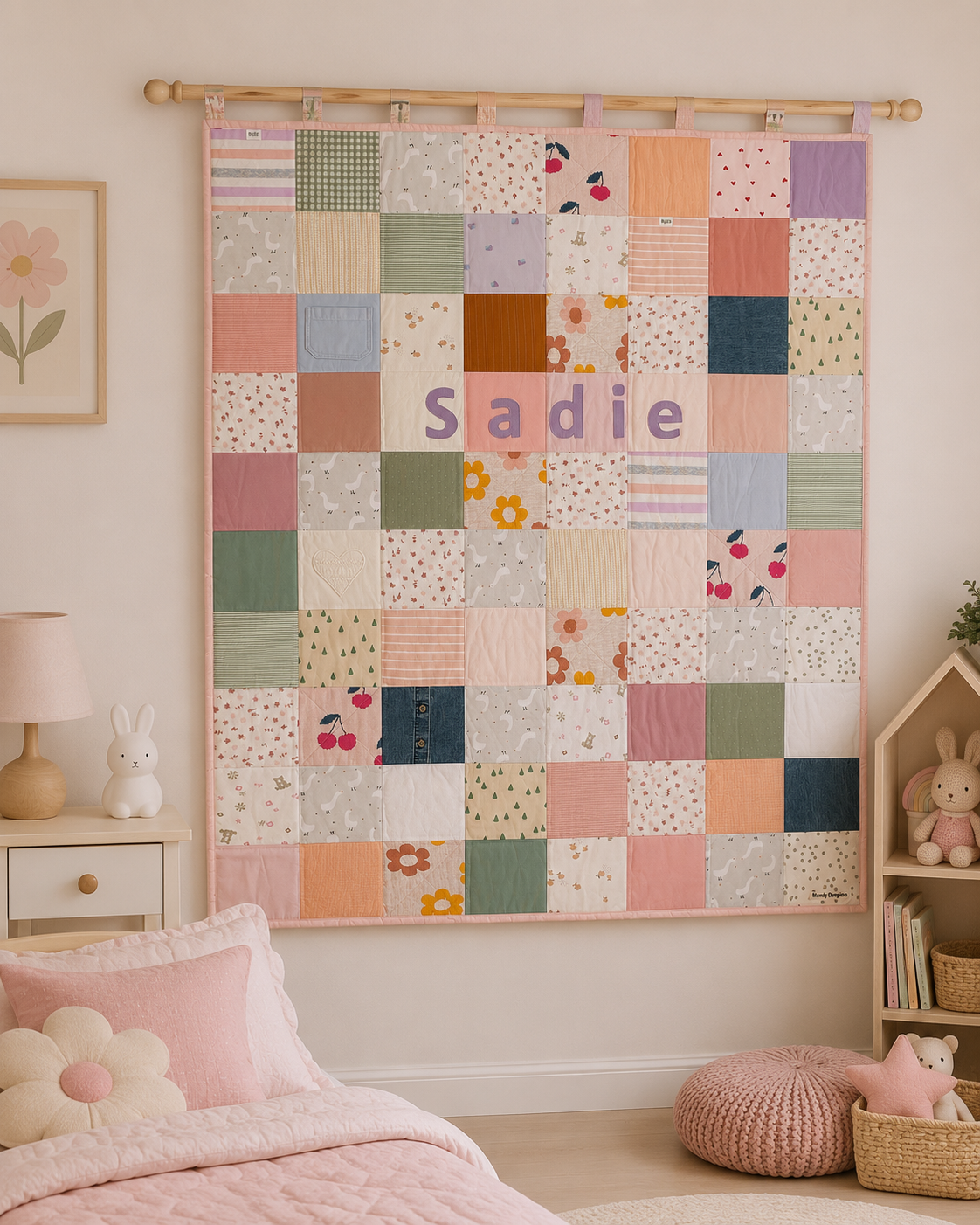 Custom Baby Clothes Memory Quilt – Personalised Keepsake Blanket