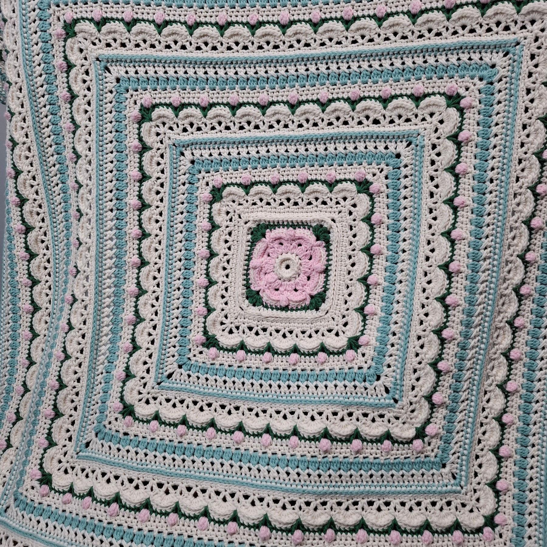 Rosebud Trellis Baby Blanket