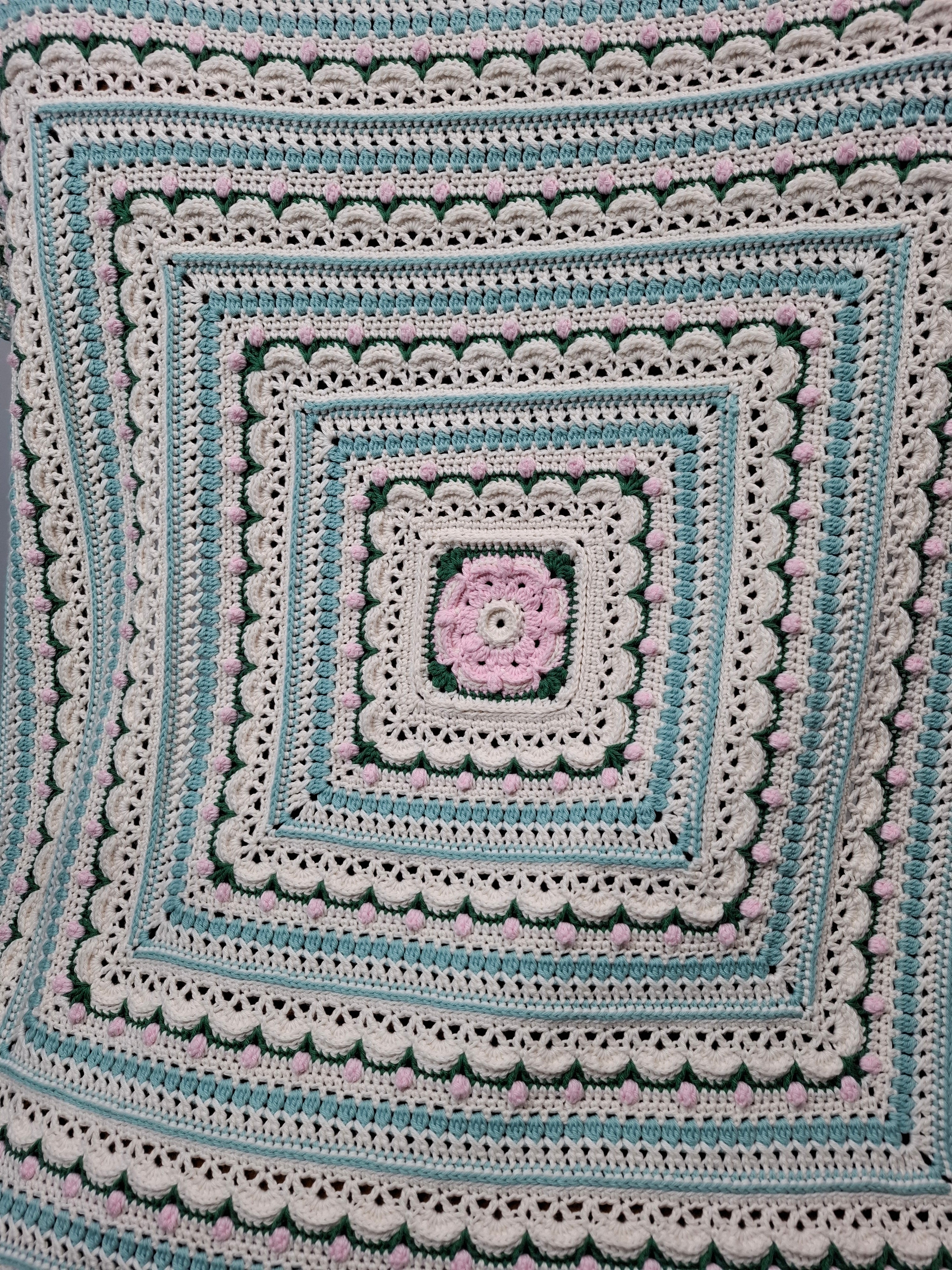 Rosebud Trellis Baby Blanket