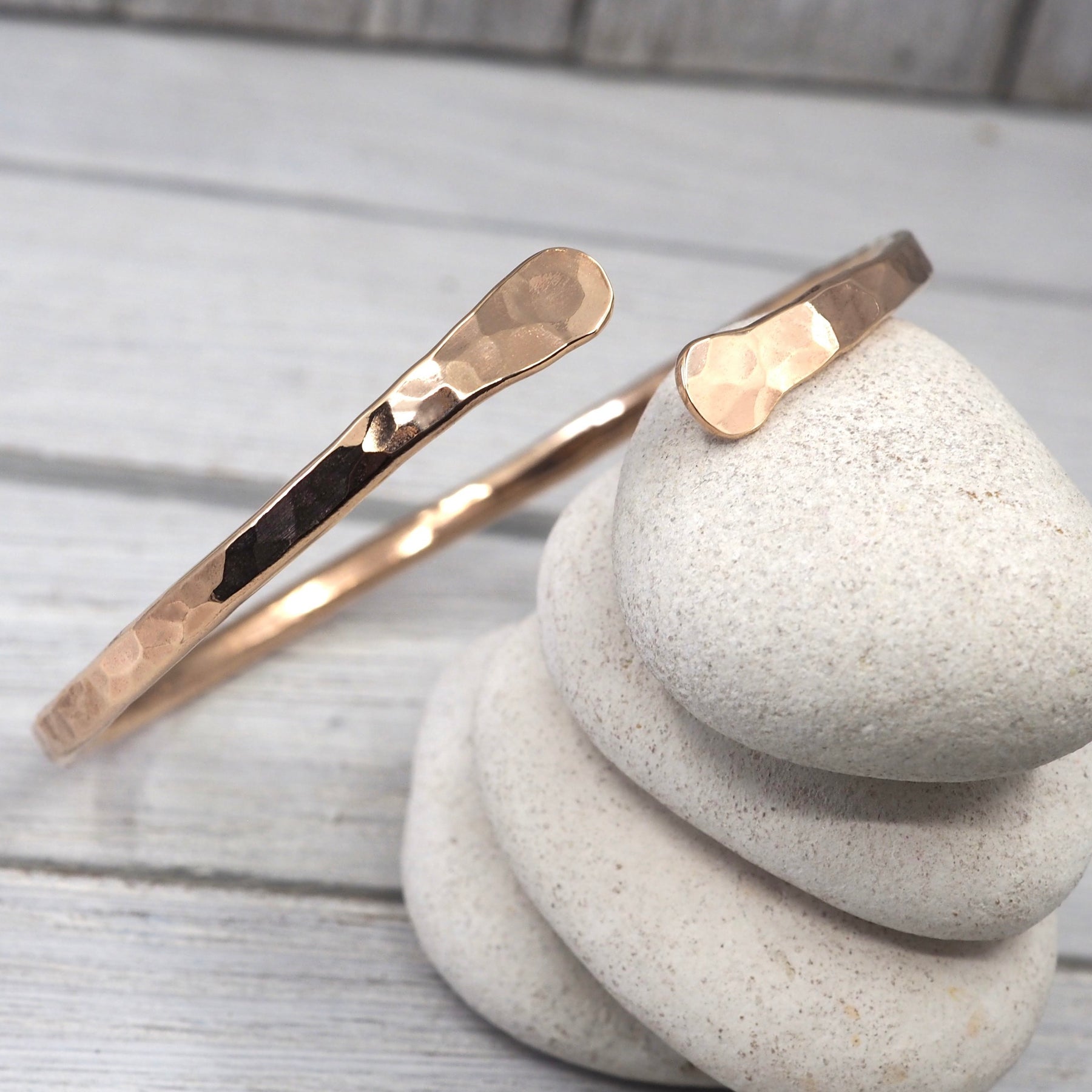 Bronze open bangle | Silver open bangle | Handmade bronze jewellery