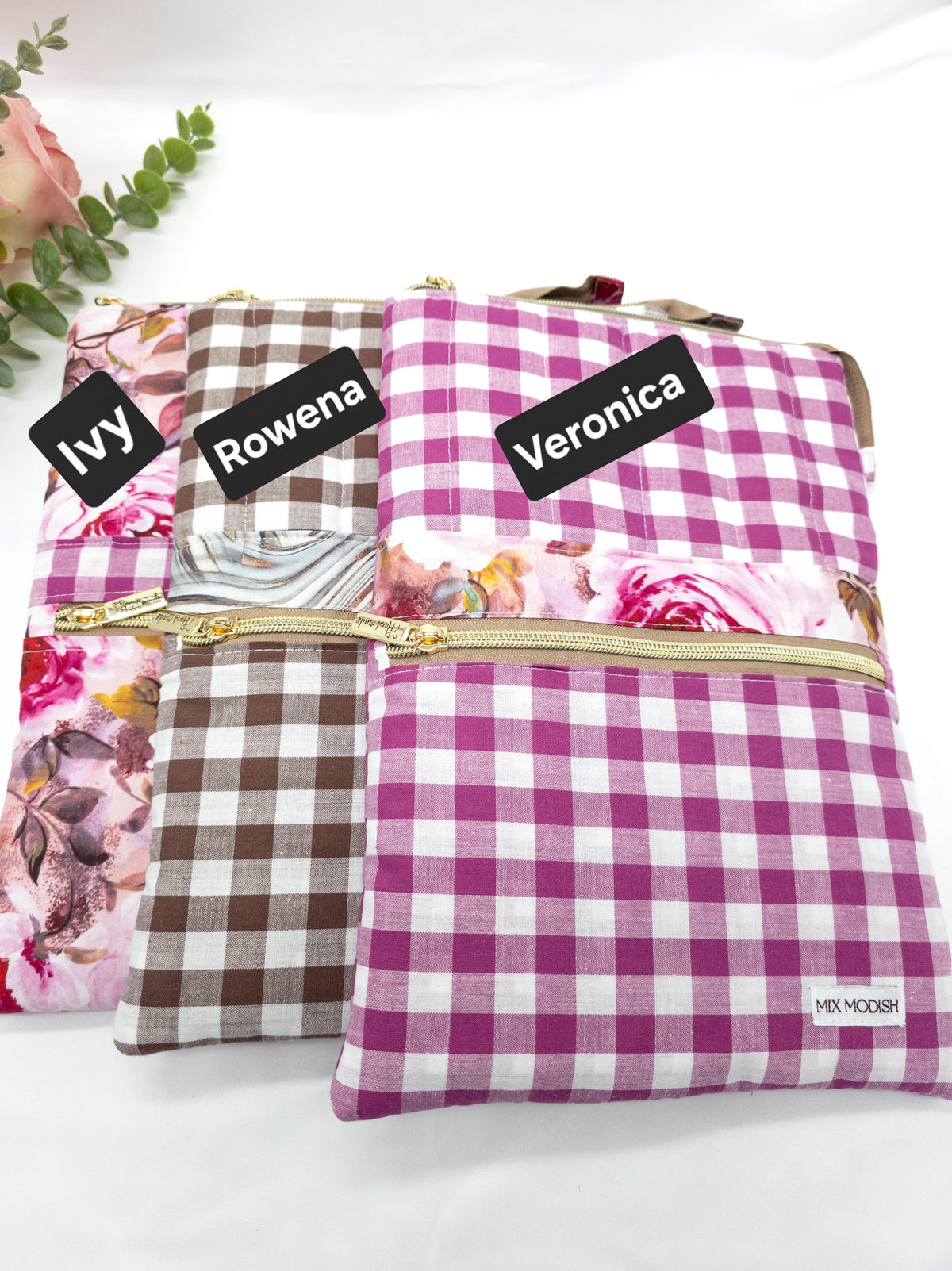 Quilted Tablet/iPad Sleeve With Zipper Pocket, Book case