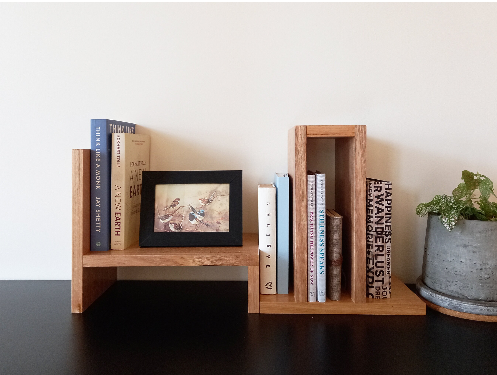 Large Adjustable Tasmanian Oak Desktop Shelf and Organiser