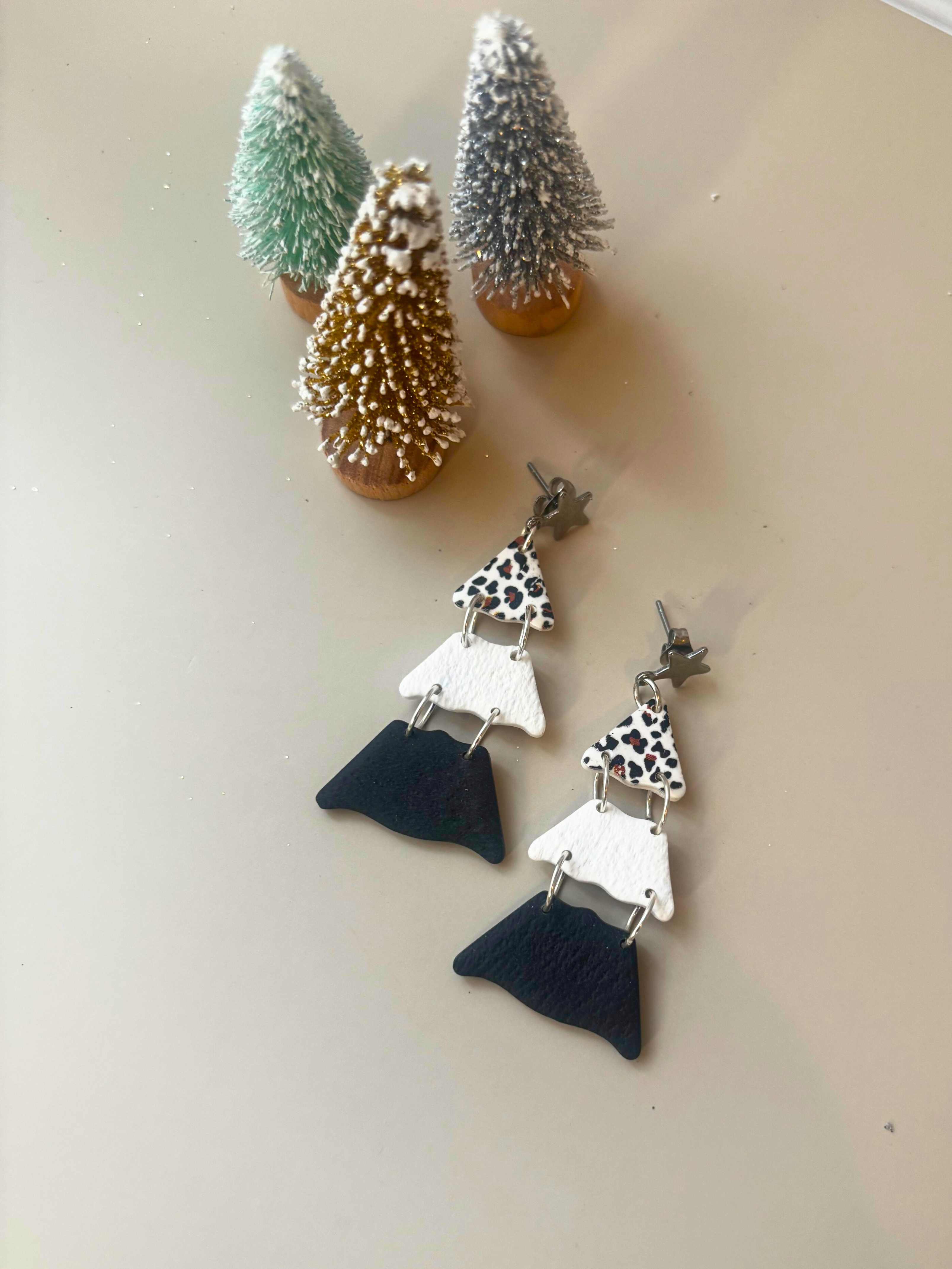 Wild at Heart – Christmas Tree Dangle Earrings (5cm)