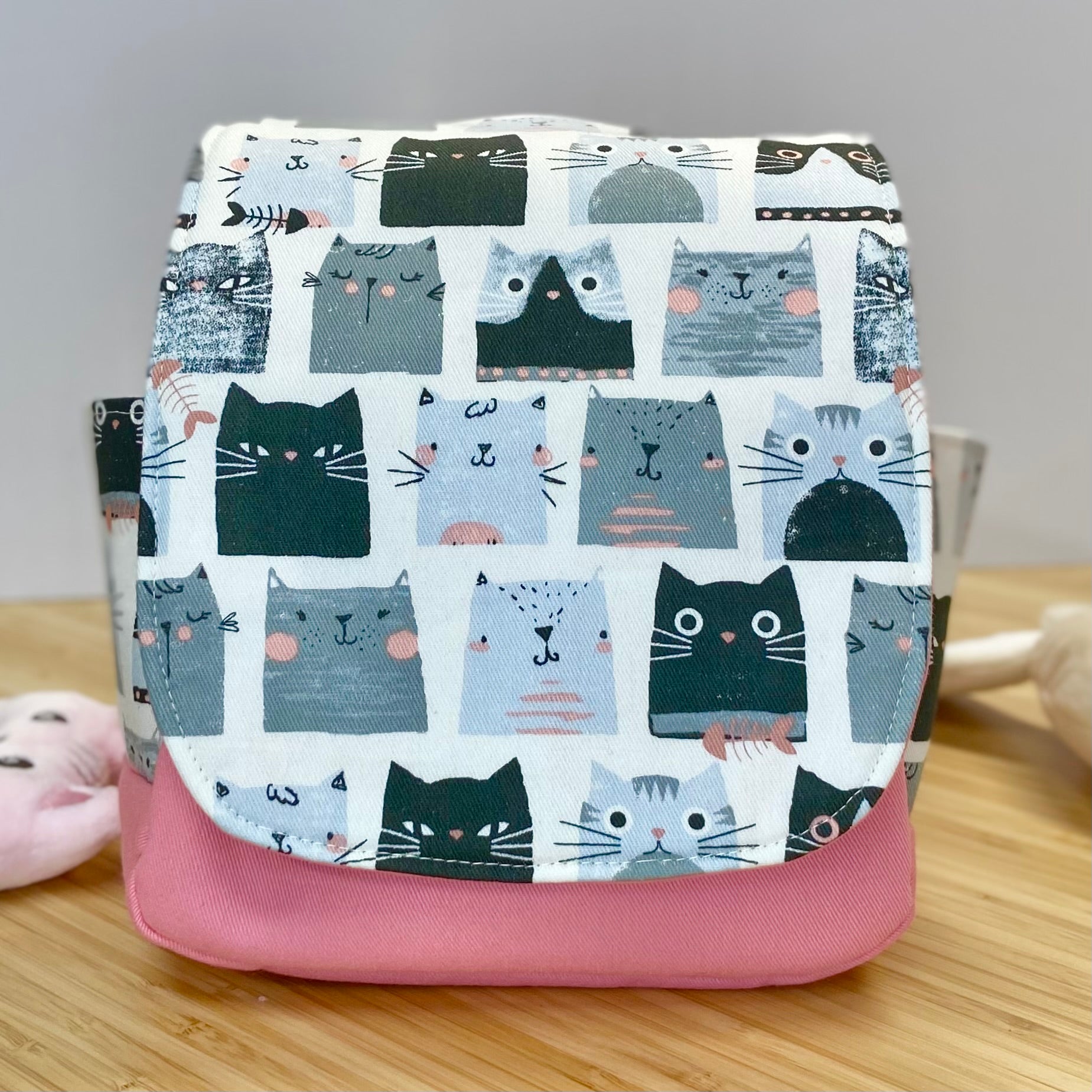Handmade Children’s Mini Backpack - Purr-fectly Pawsome
