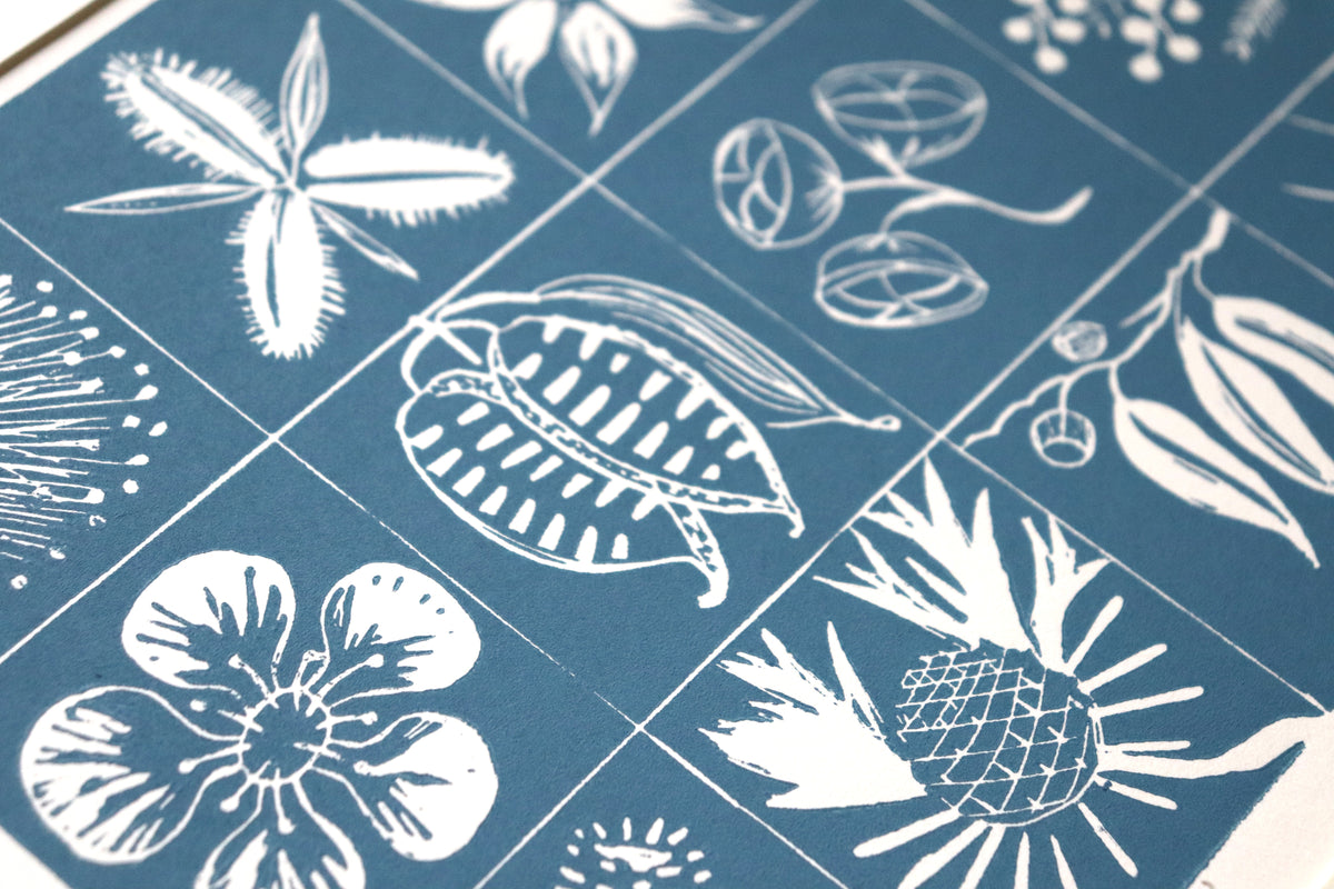 'Mountains Splendour' Original Linocut