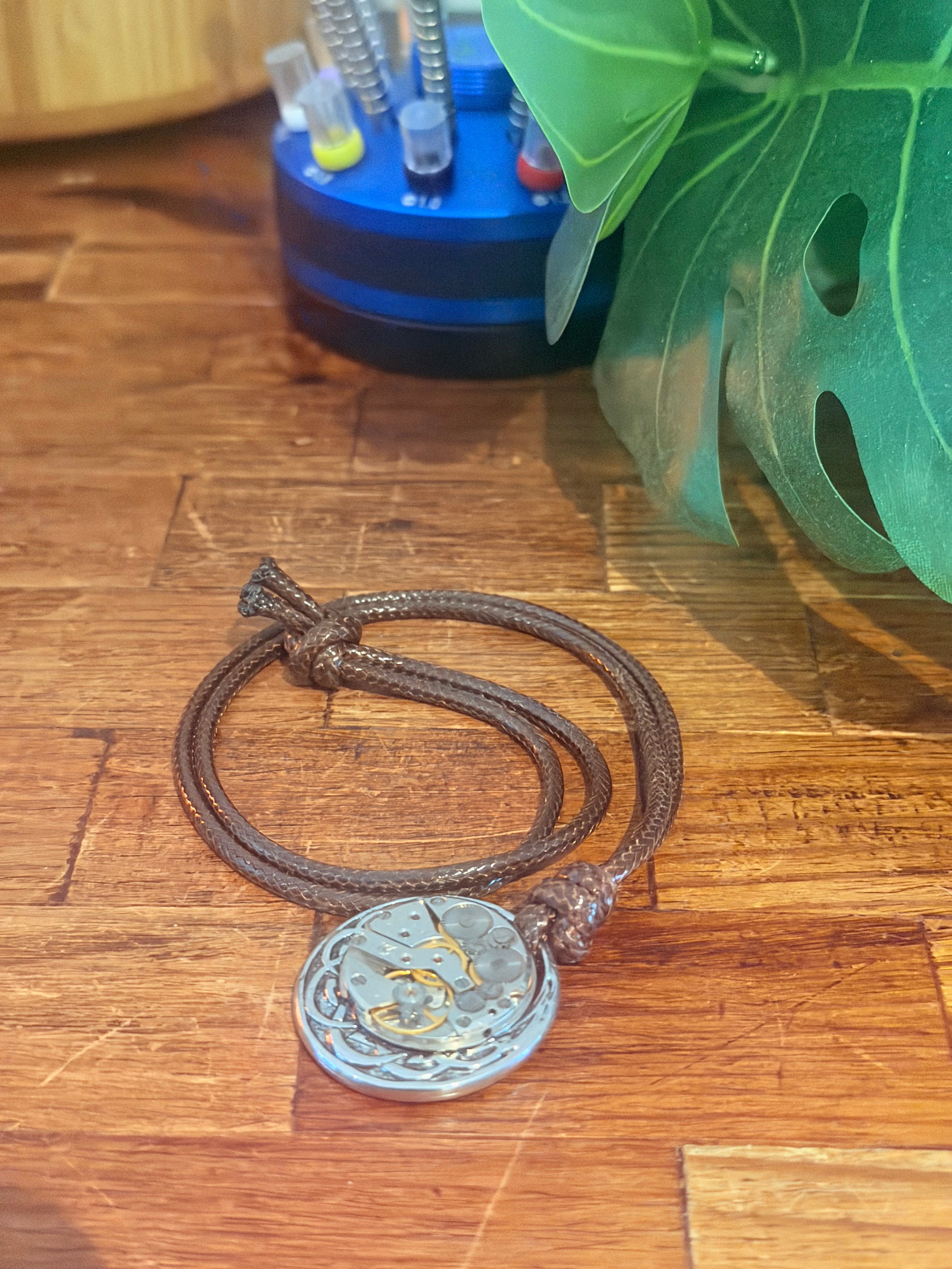 Steampunk watch movement necklace
