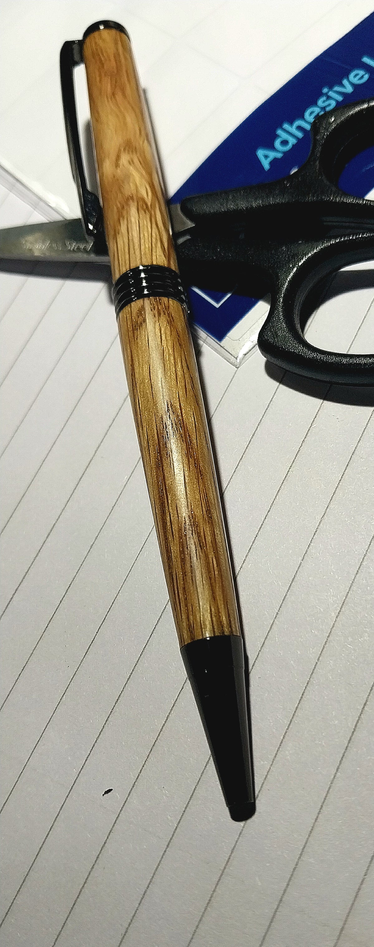 Hand-turned American Oak Streamline Pen