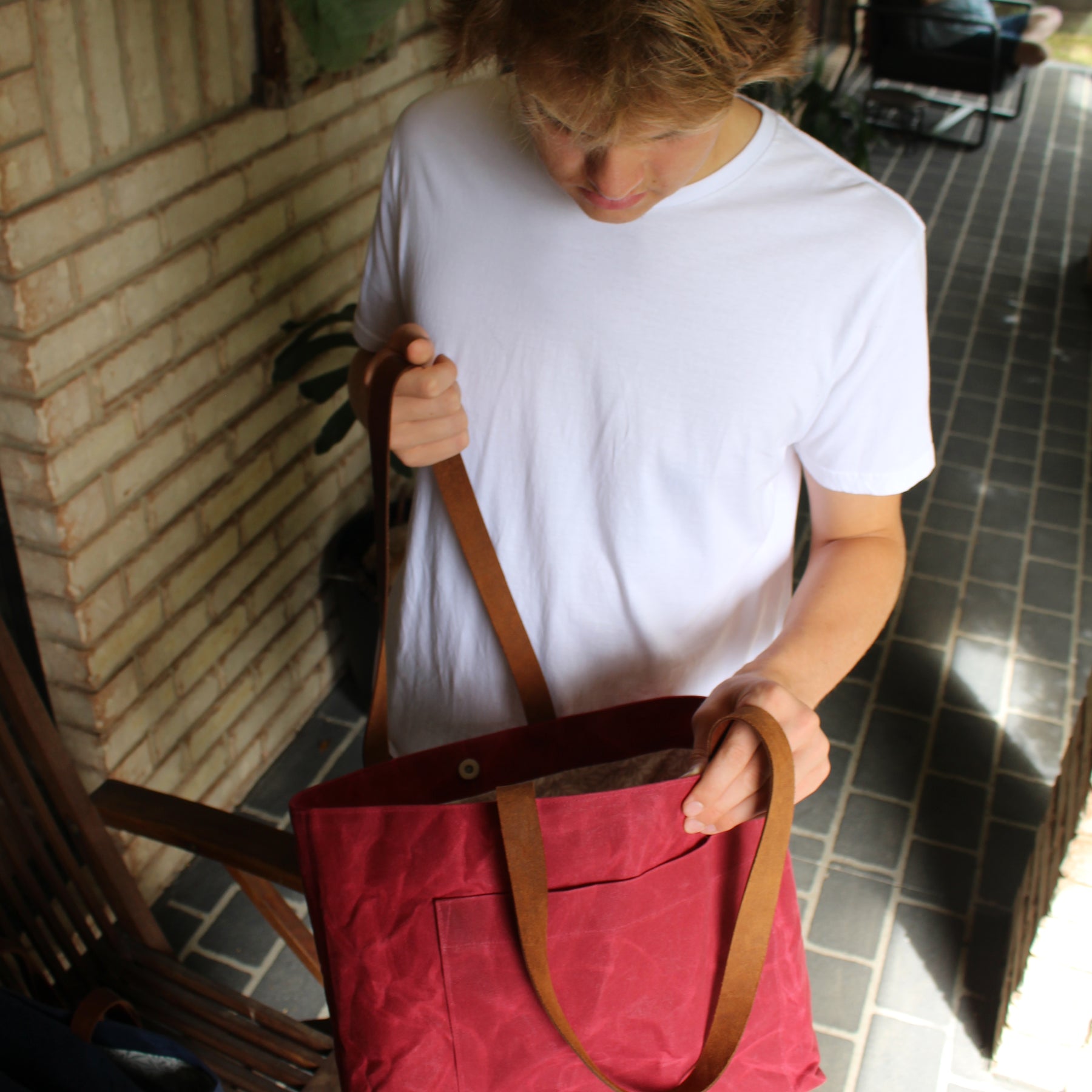 PDF Sewing Pattern Oaklands Waxed Fabric Tote Shopping Bag Instructions