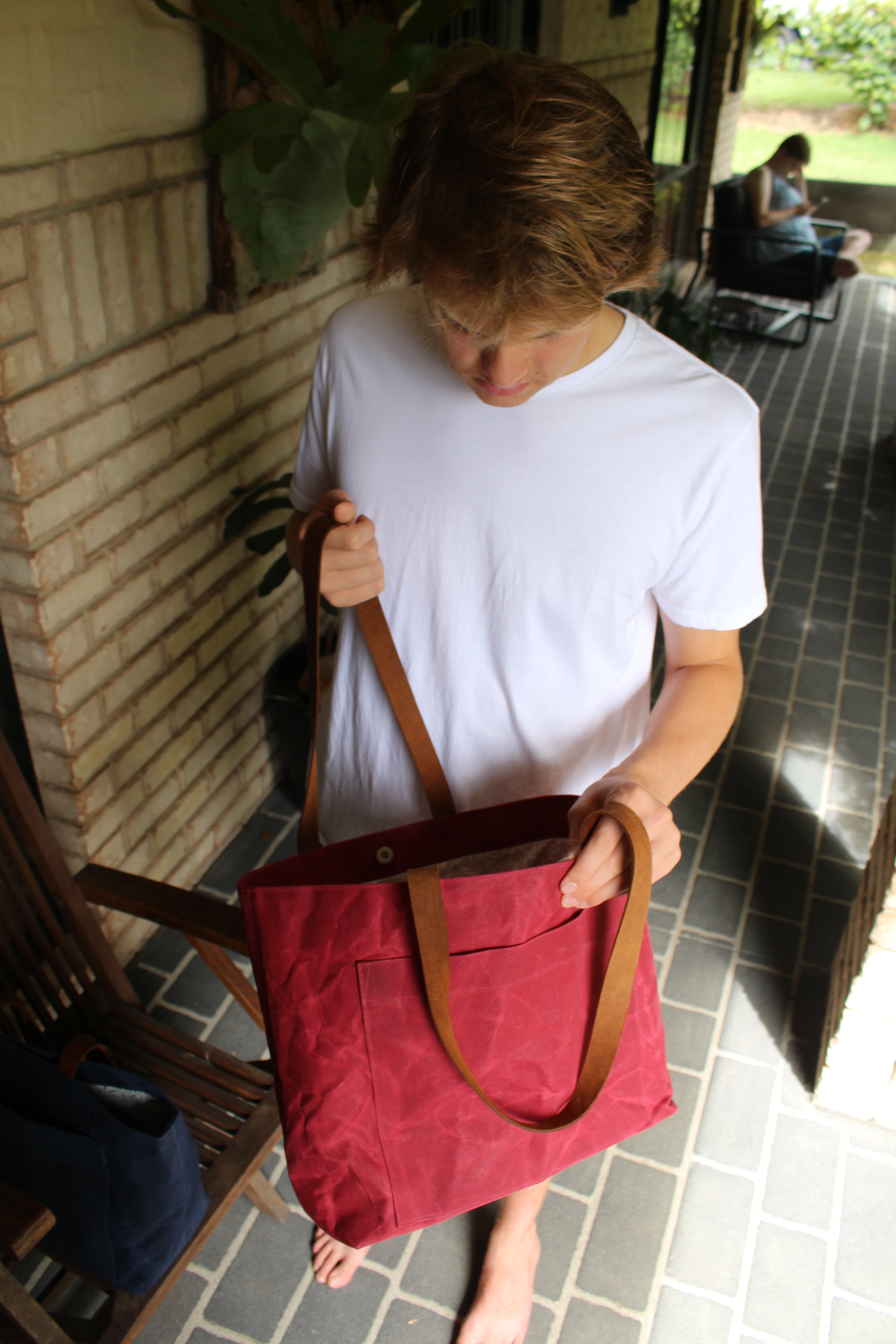 PDF Sewing Pattern Oaklands Waxed Fabric Tote Shopping Bag Instructions