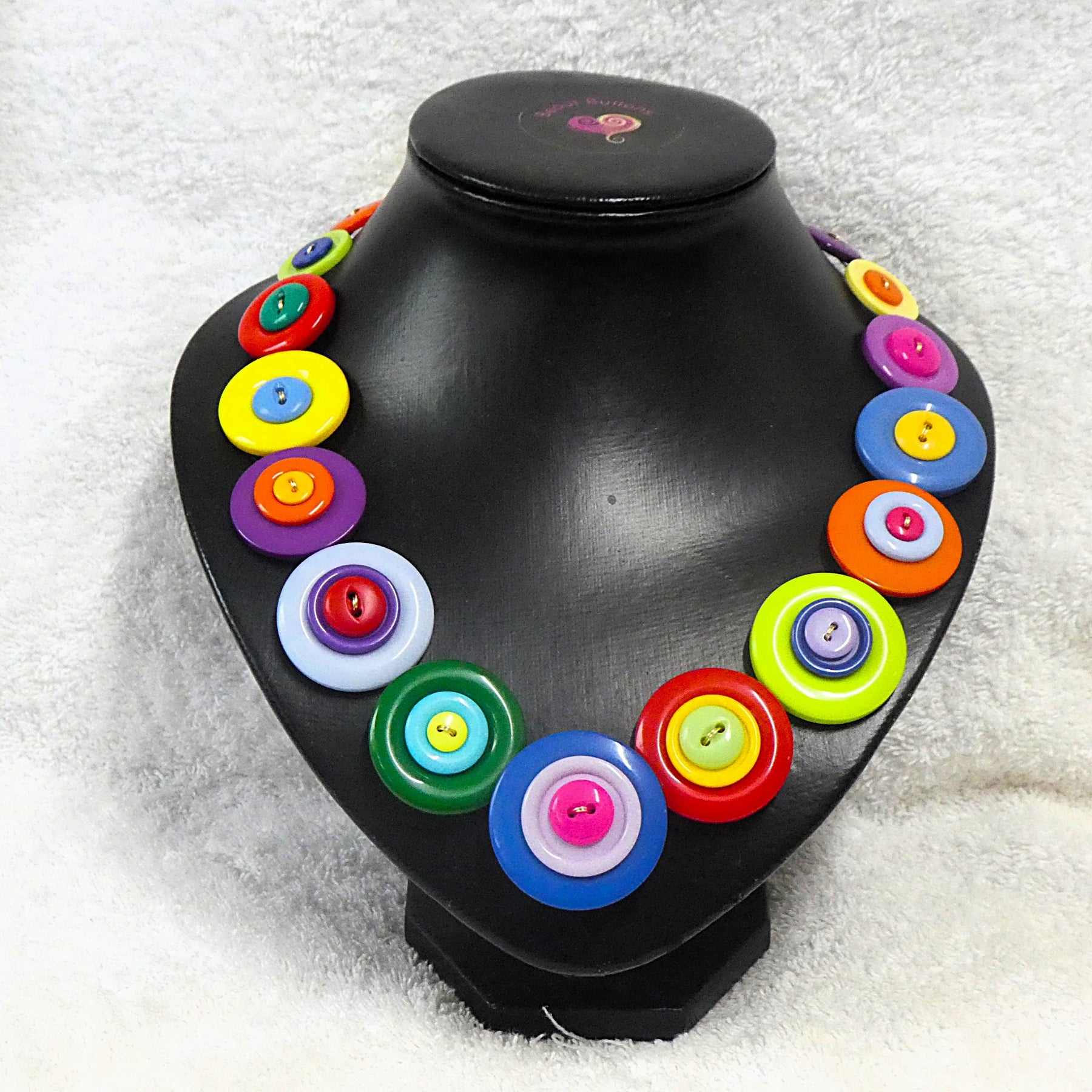 Colourful Button necklace - Bright and Beautiful