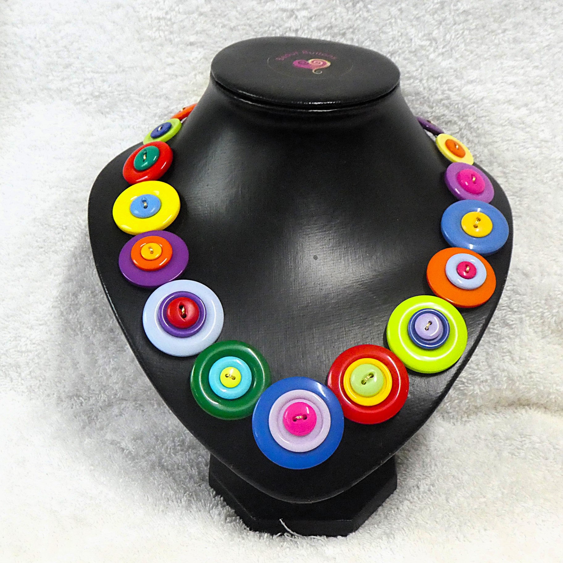 Colourful Button necklace - Bright and Beautiful