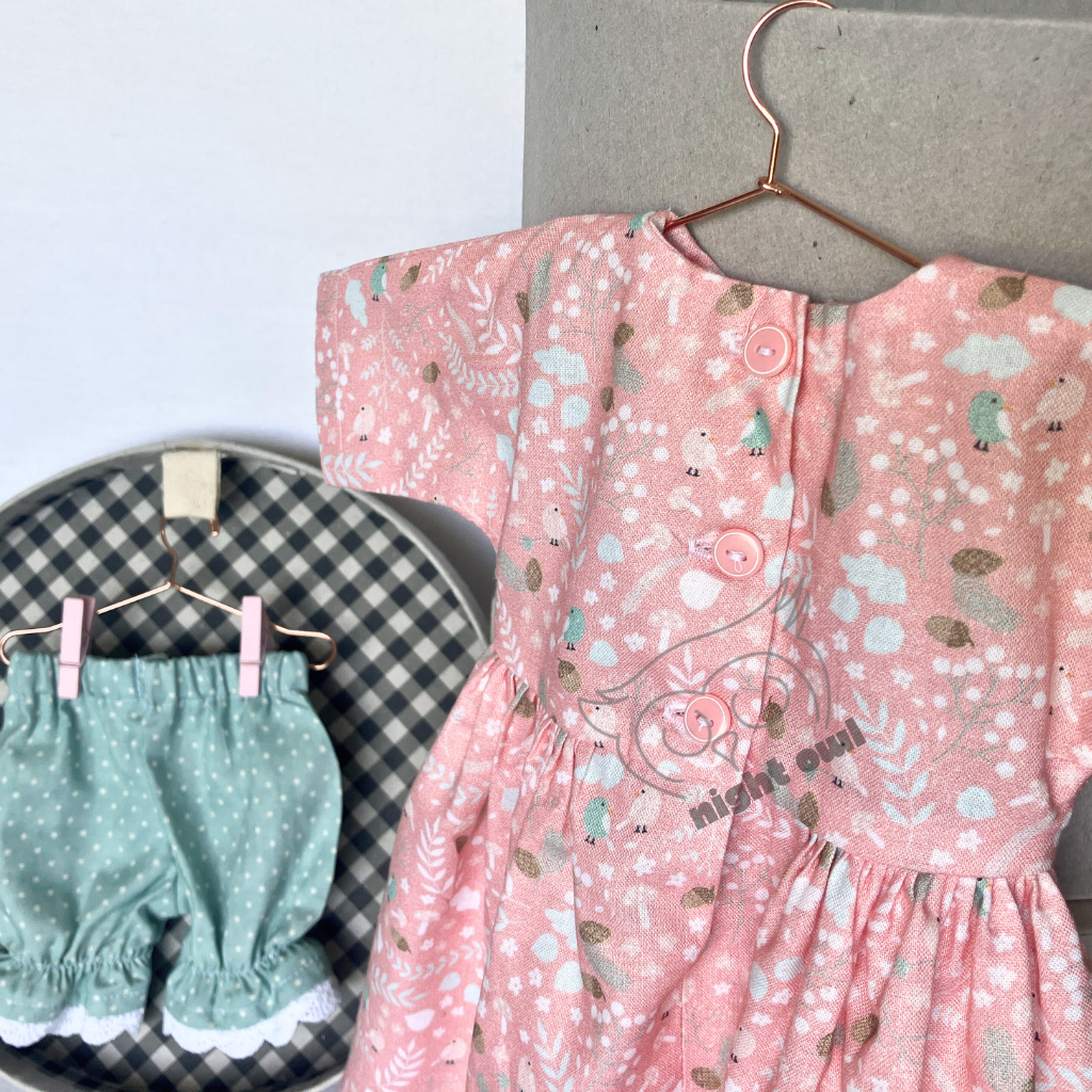 Doll Dress| 53cm Doll Wardrobe Collection| Woodland Garden and Gingham