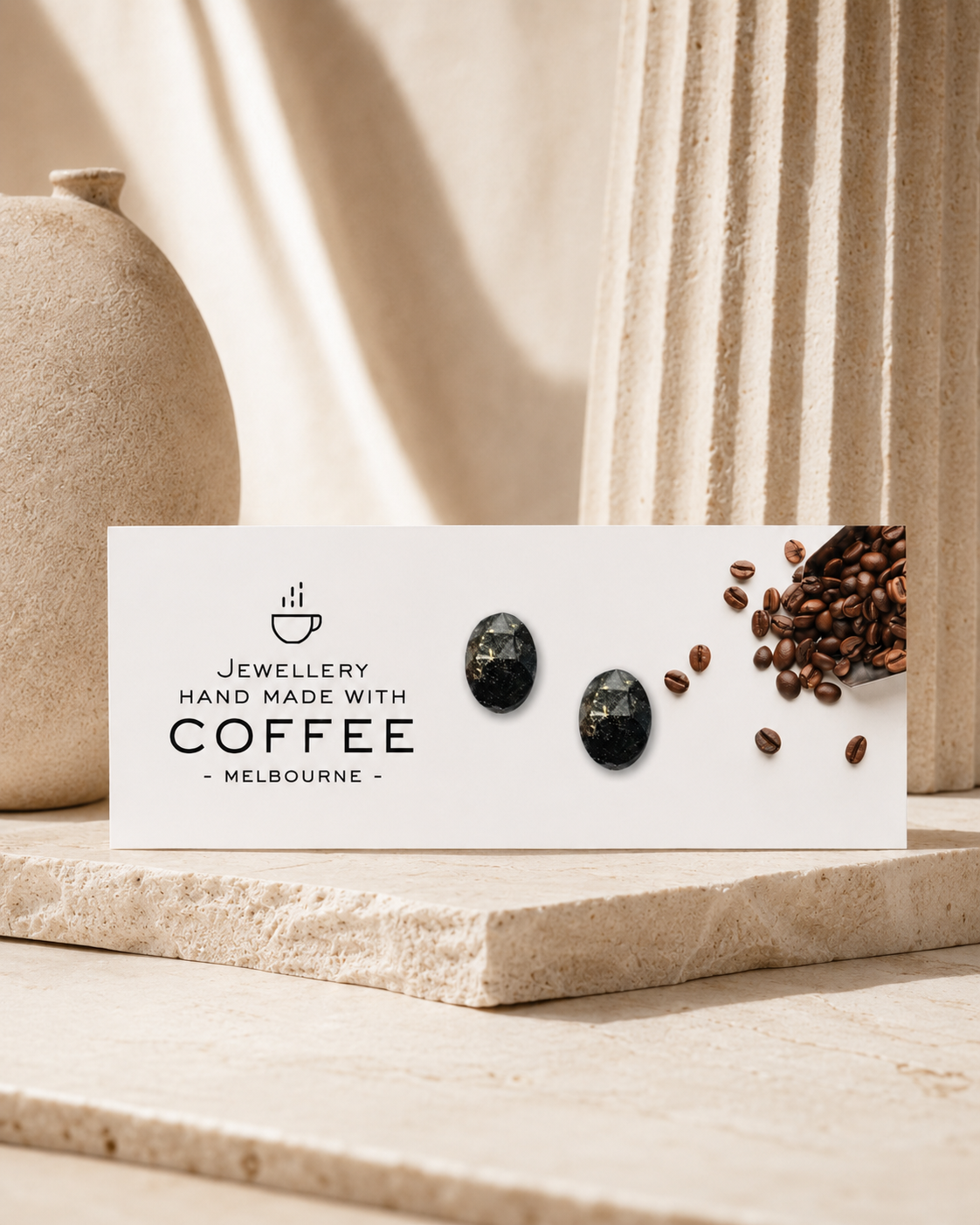 Beans coffee-stone earrings | Atelier Cayelle