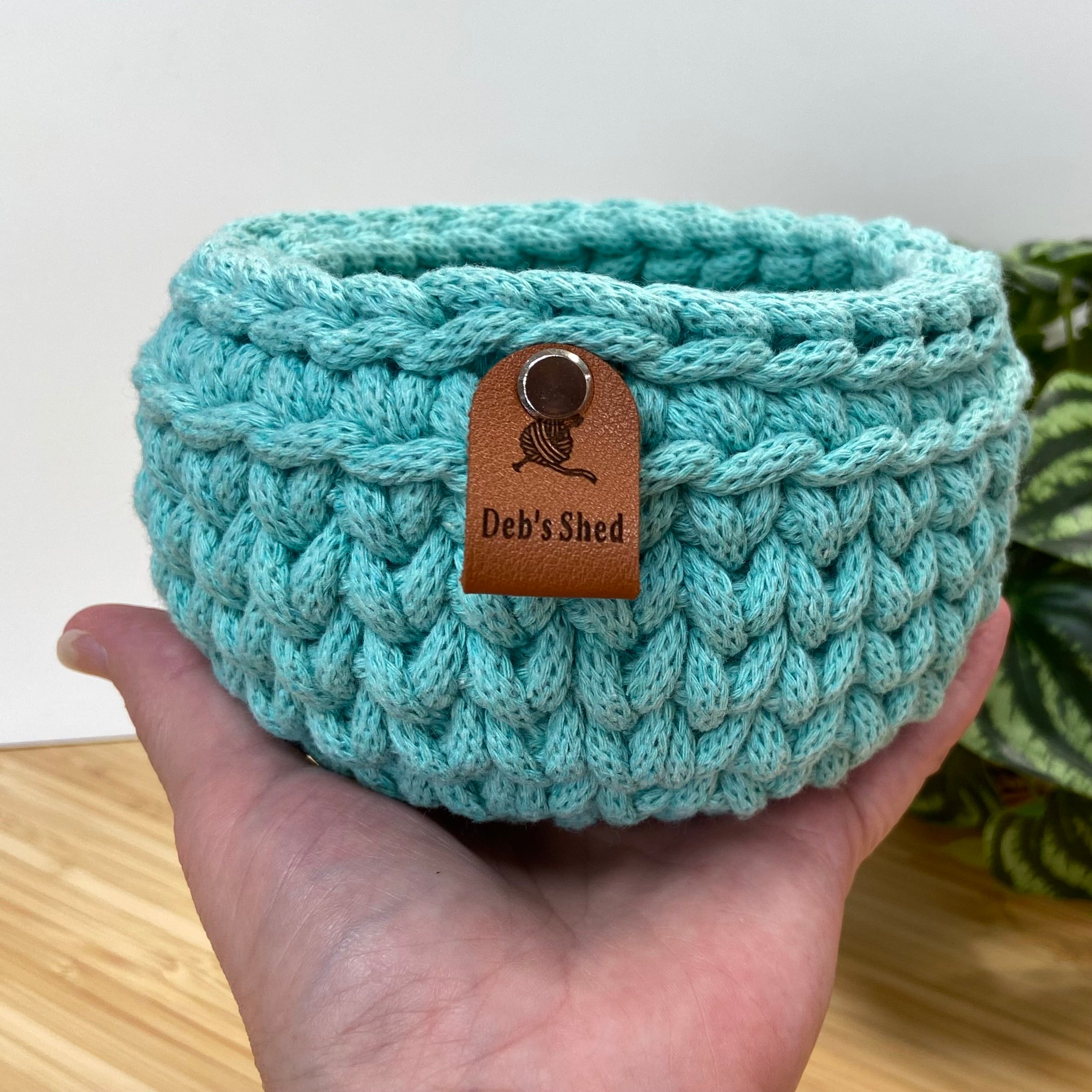 Crochet Basket - Round Bowl - Cotton Cord
