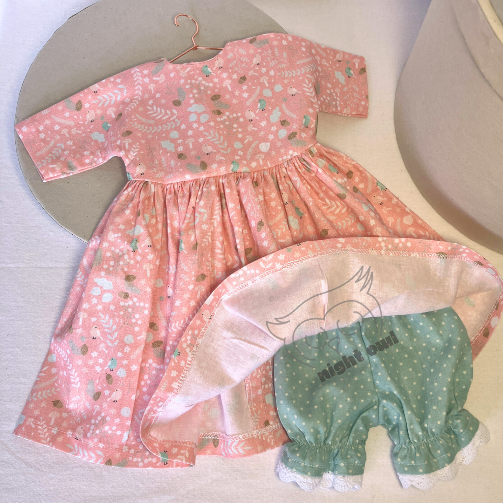 Doll Dress| 53cm Doll Wardrobe Collection| Woodland Garden and Gingham