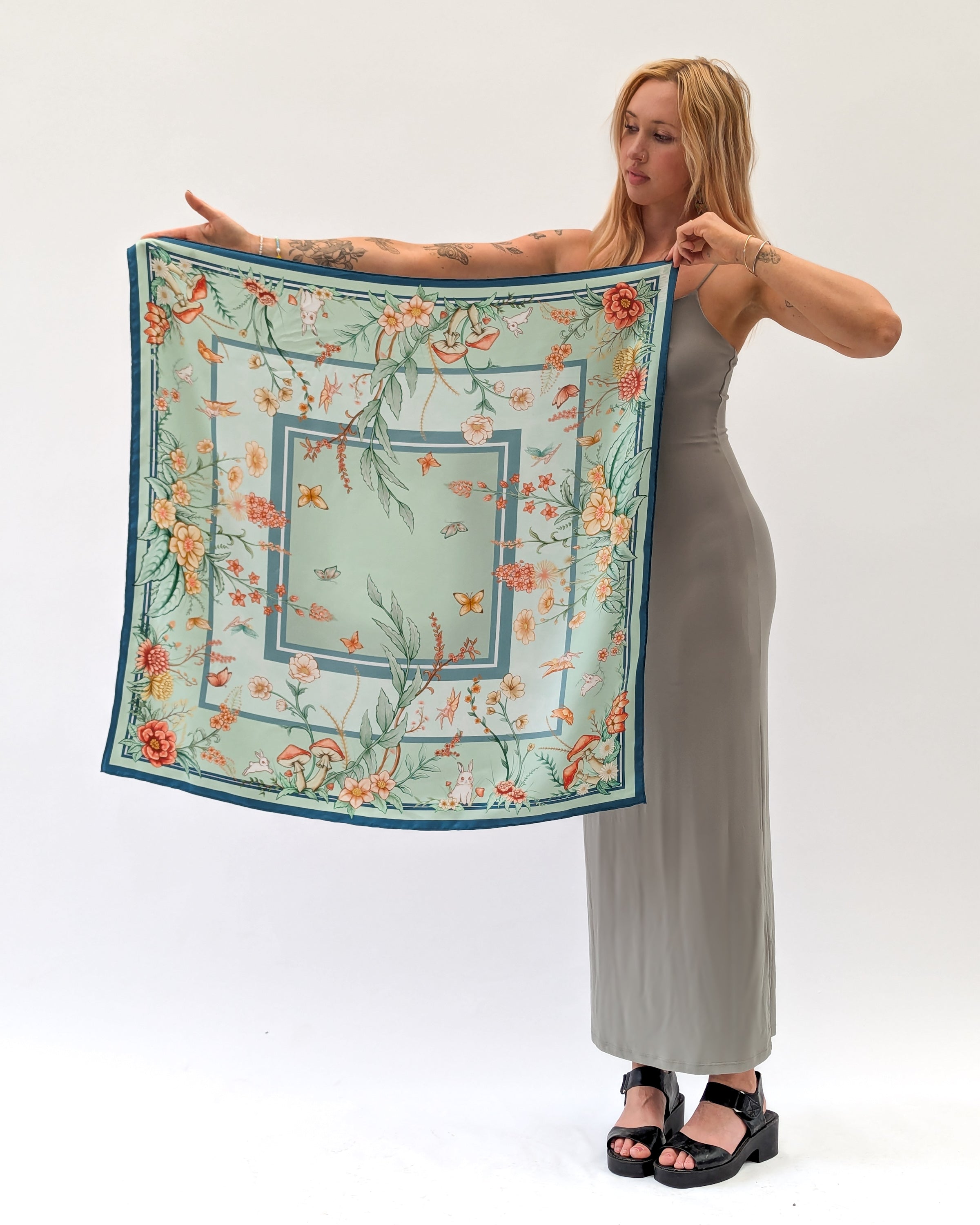 Woodland Whimsy Silk Scarf