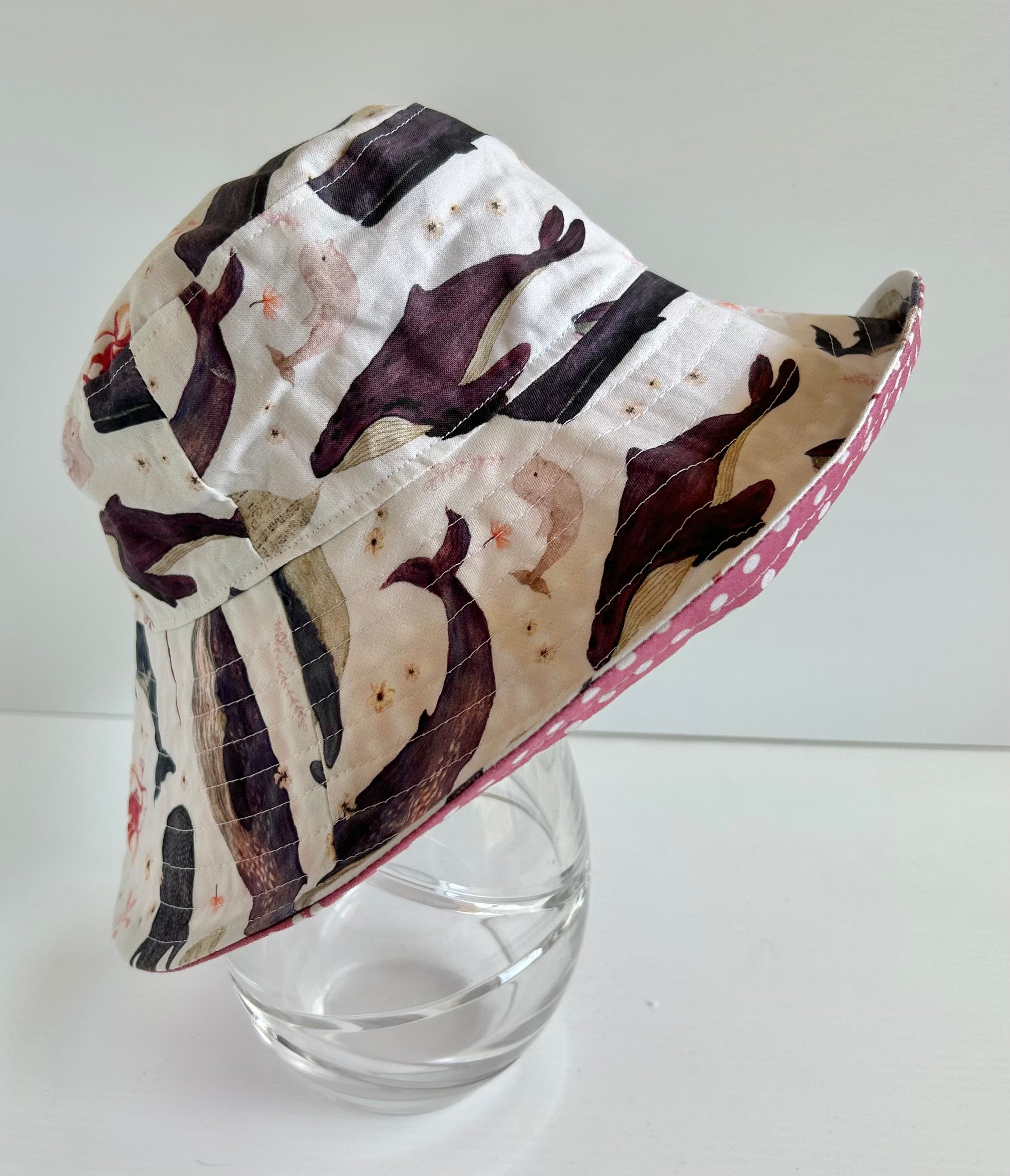 Ready to post- Small size wide brim hats with chin strap- reduced price