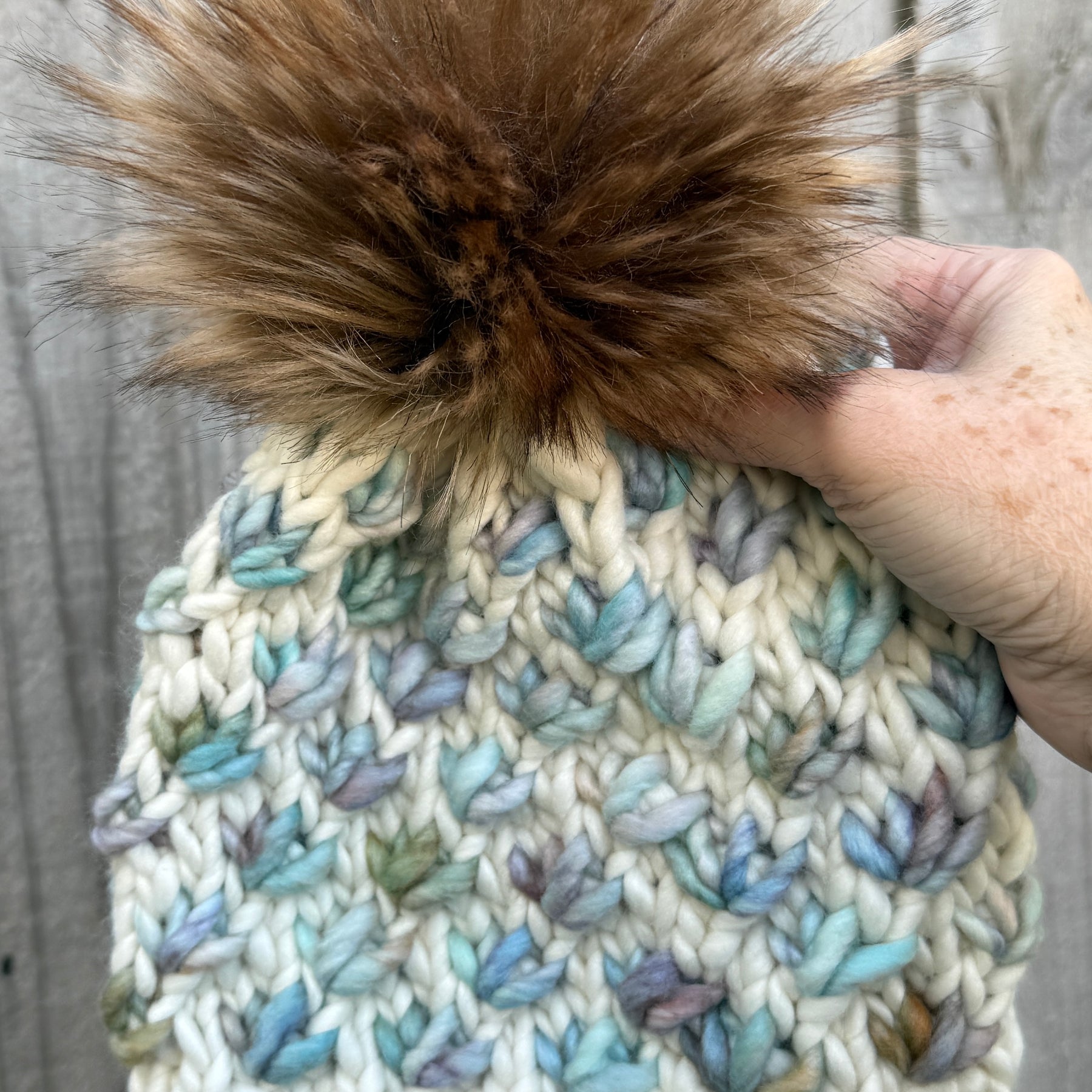 Ladies Beanie, Pompom Beanie, Lotus Flower Beanie
