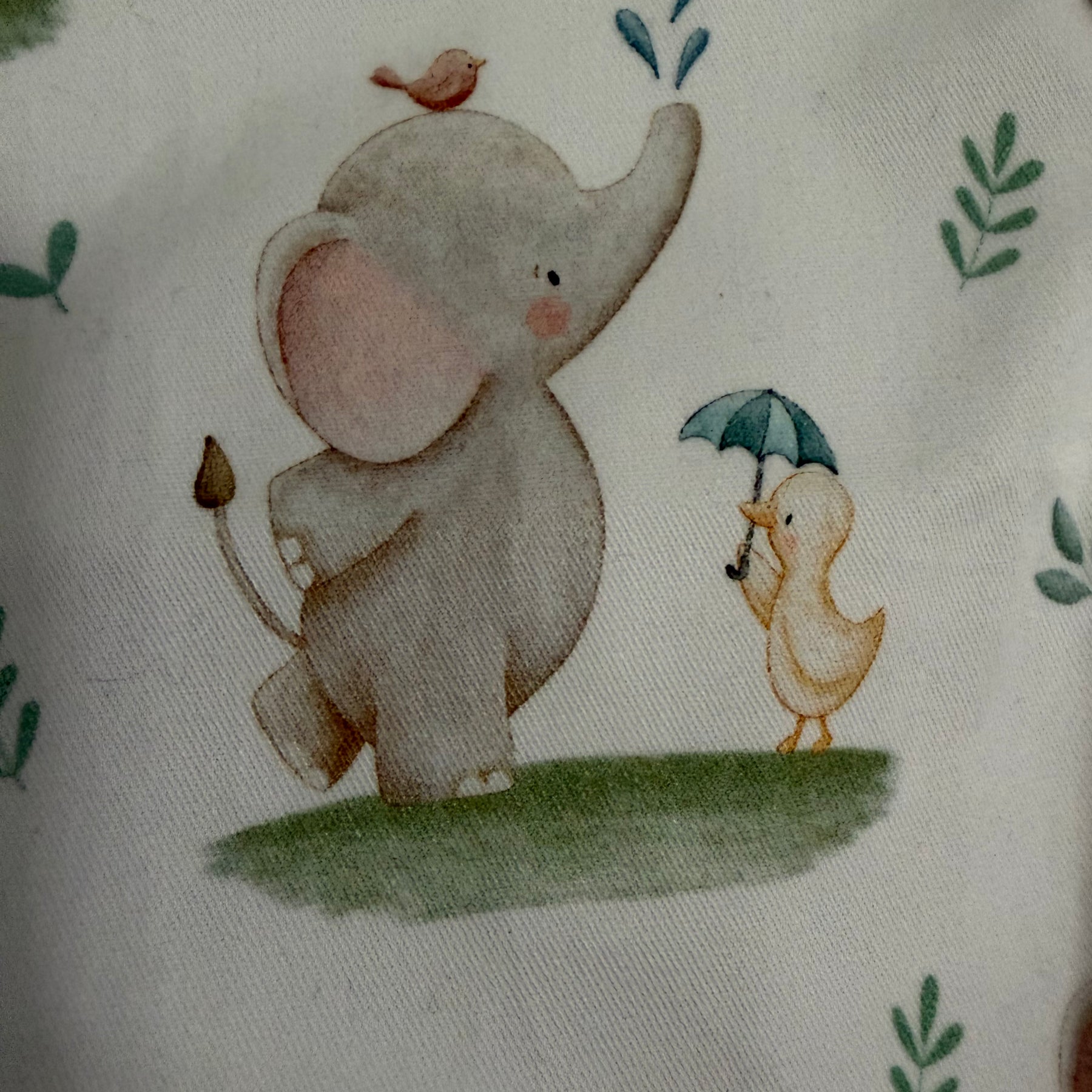 Baby Romper with Elephants & Ducks