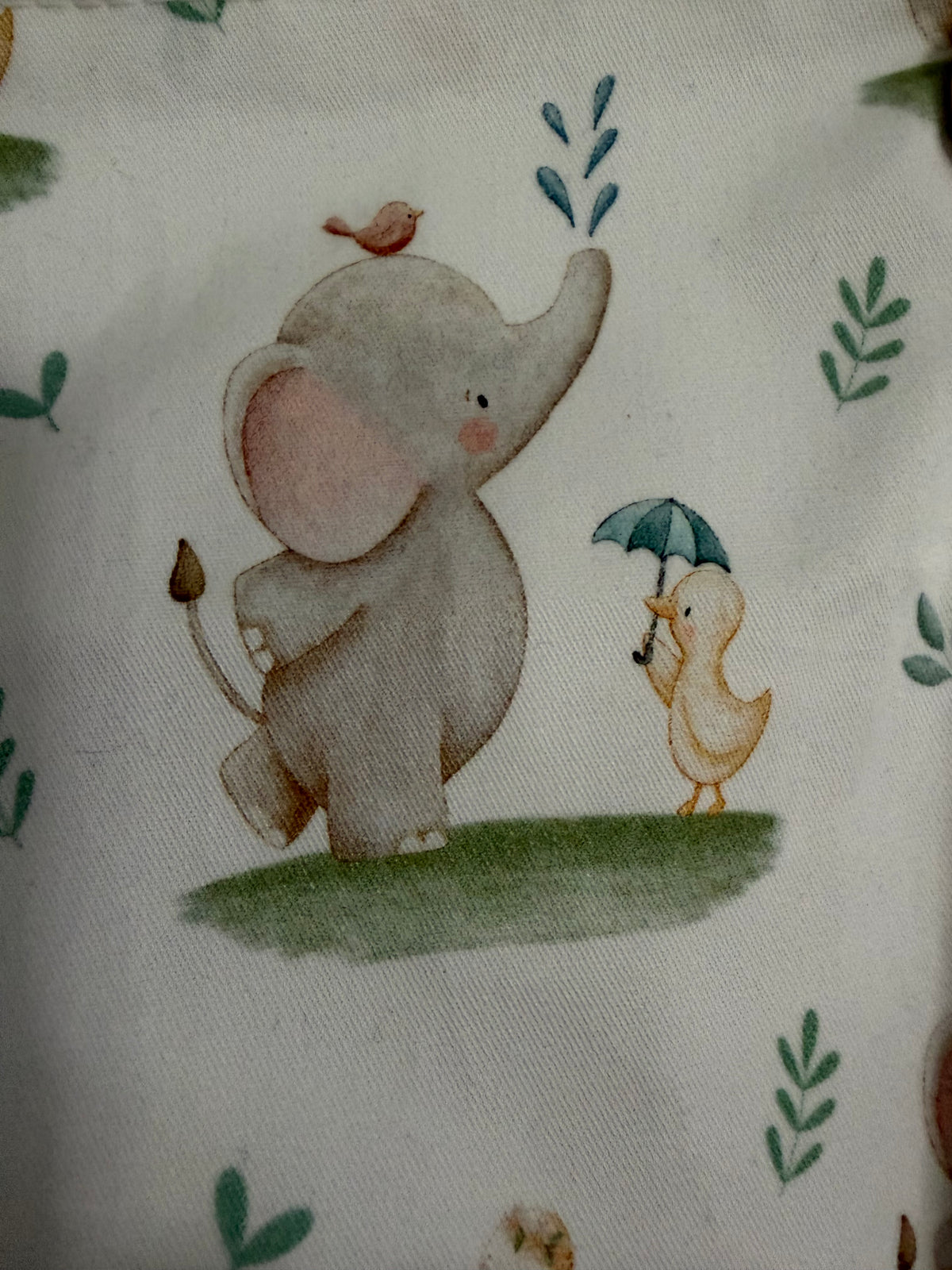 Baby Romper with Elephants & Ducks