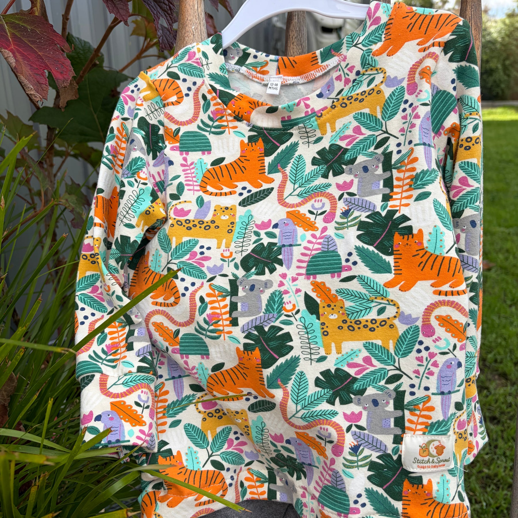 Handmade Jungle Animal Lounge Set | Baby & Toddler Tee shirt and Leggings
