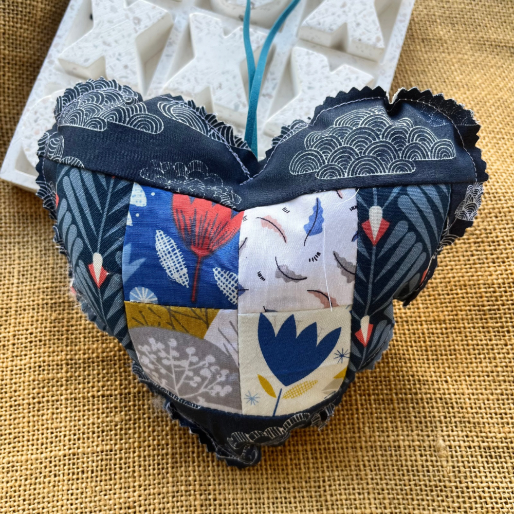 Handmade hearts | organic fabric | rustic  look